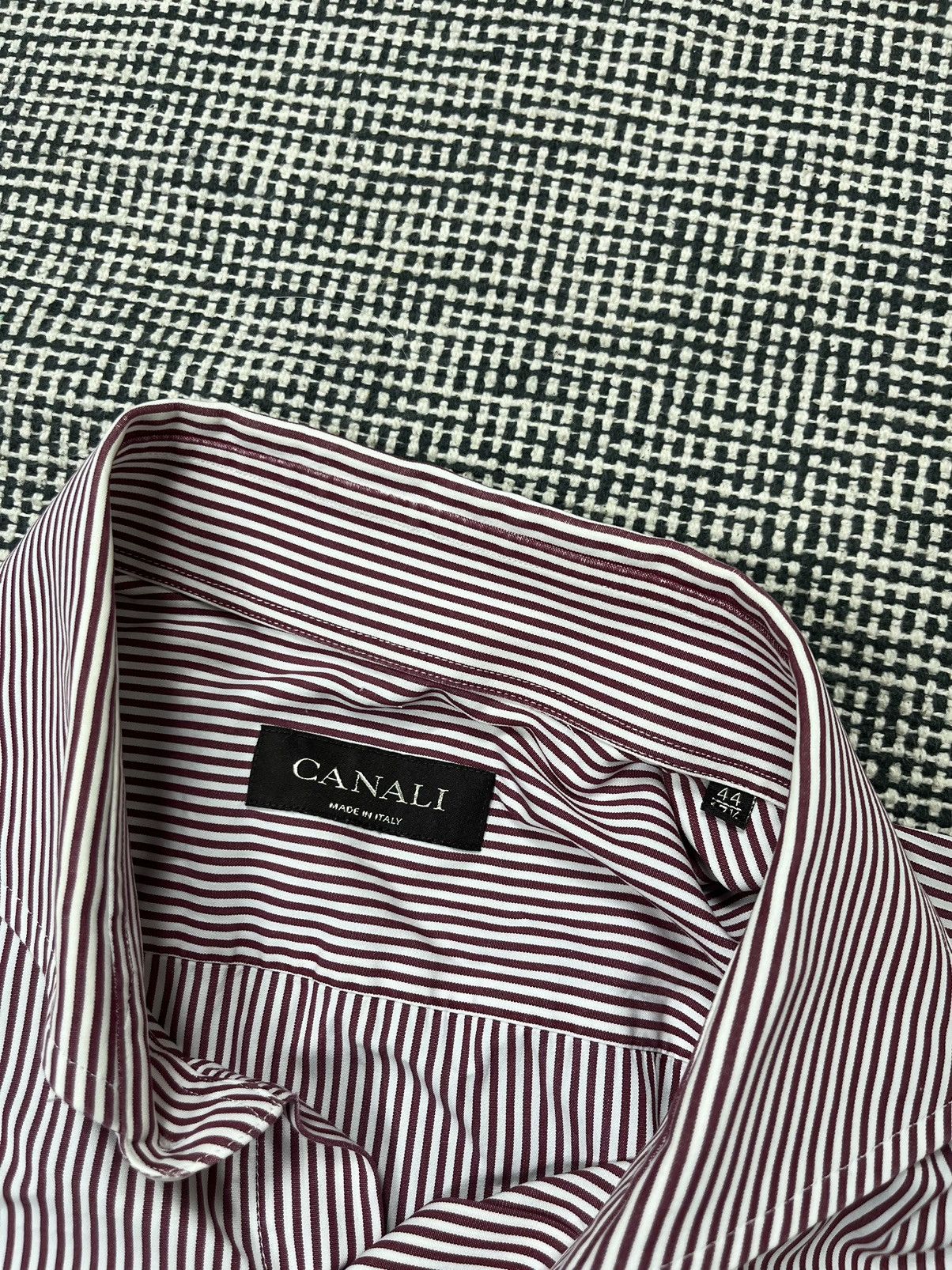 Canali × Designer Canali striped button up shirt long sleeve old money Size US XL / EU 56 / 4 - 3 Thumbnail
