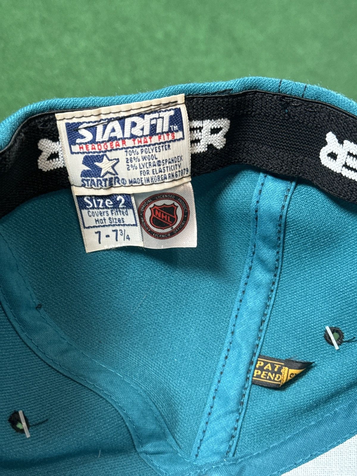 Starter × Vintage Vintage 90s NWT San Jose Sharks Starter Fitted 7-7 3/4 Hat Size ONE SIZE - 6 Thumbnail