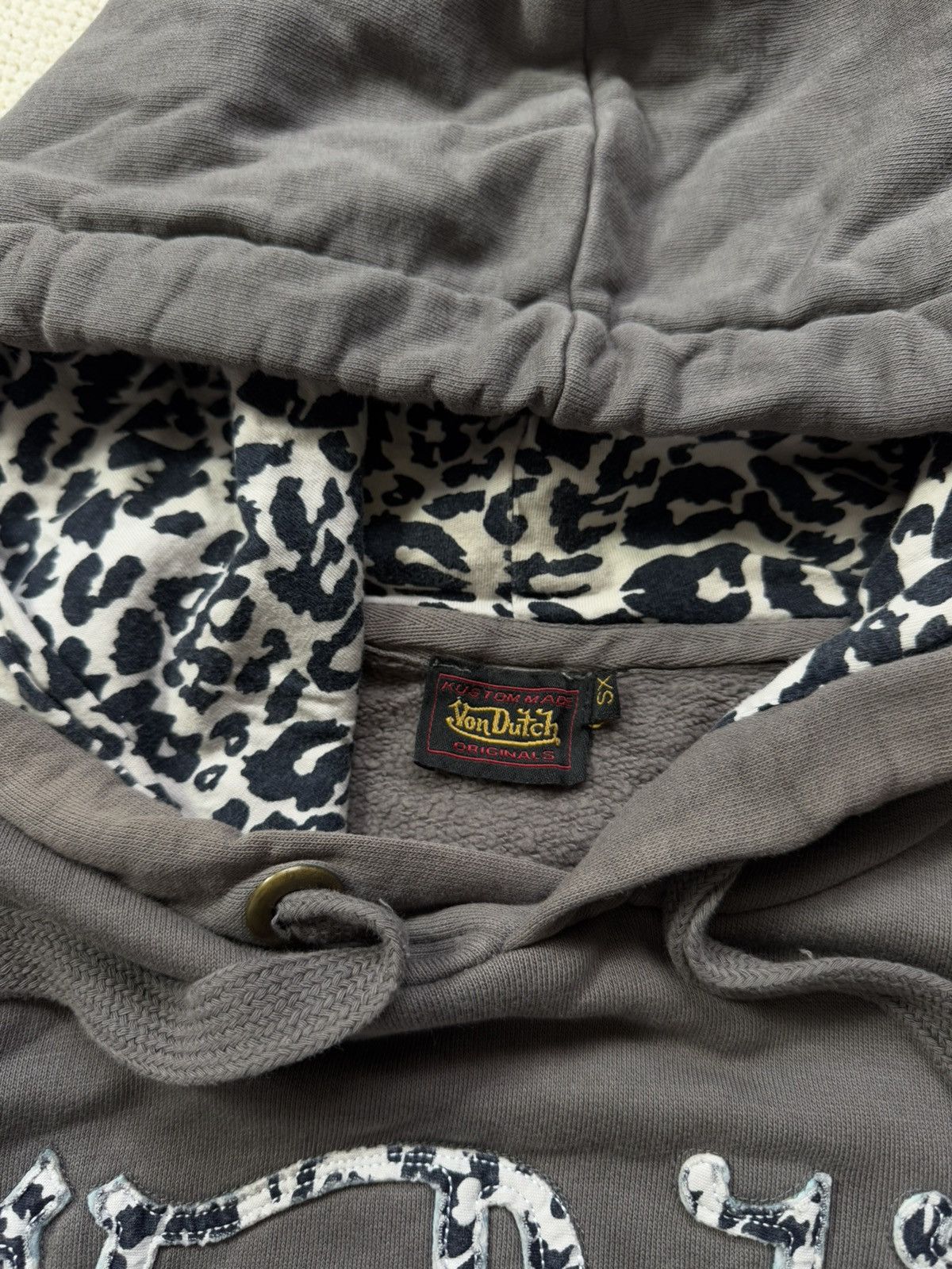 Von Dutch VINTAGE VON DUTCH LEOPARD LOGO HOODIE Size XS / US 0-2 / IT 36-38 - 6 Thumbnail