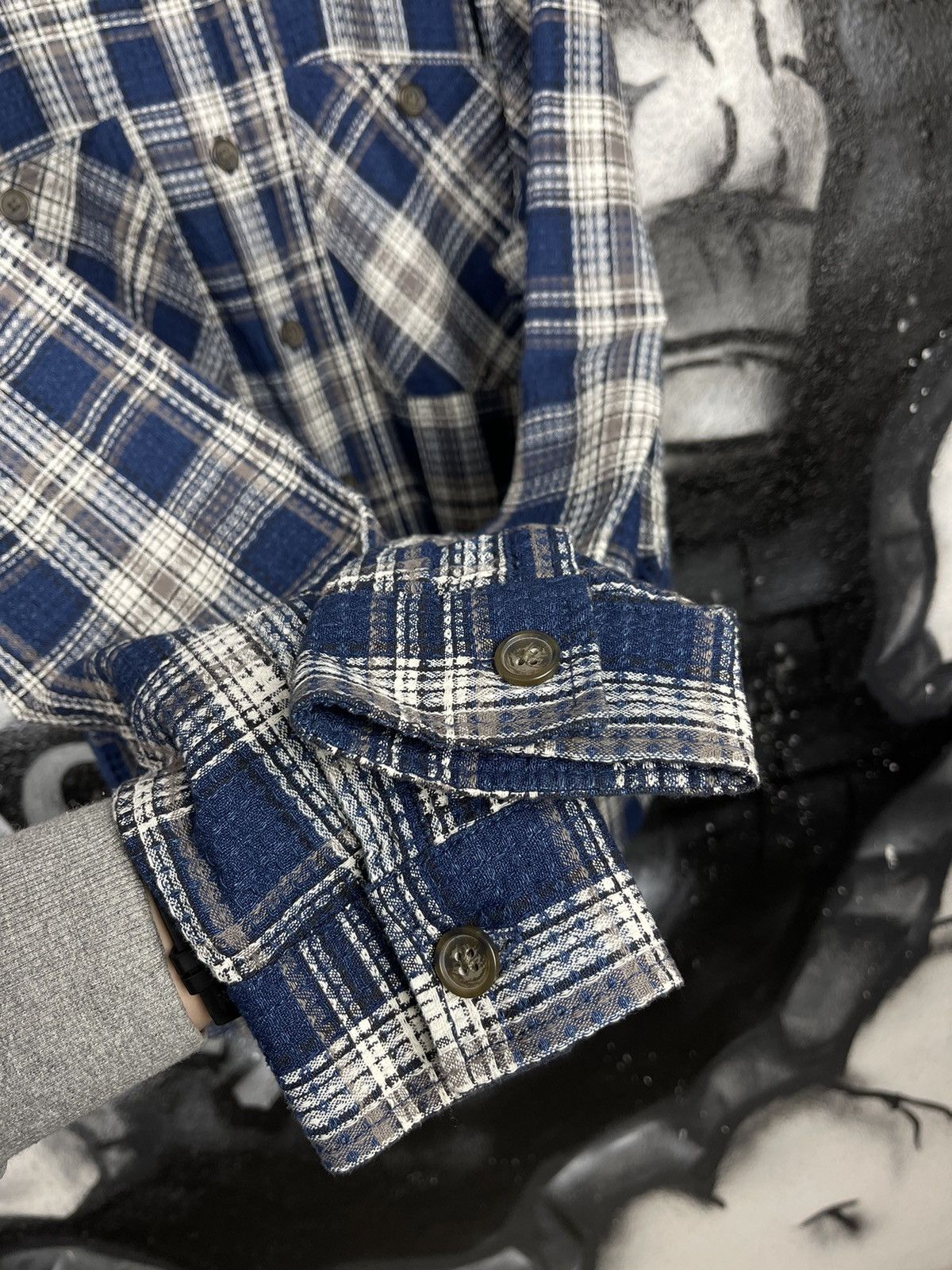 The Stronghold The Stronghold Plaid Knit Overshoot Shirt Men’s Size XL Size US L / EU 52-54 / 3 - 10 Thumbnail