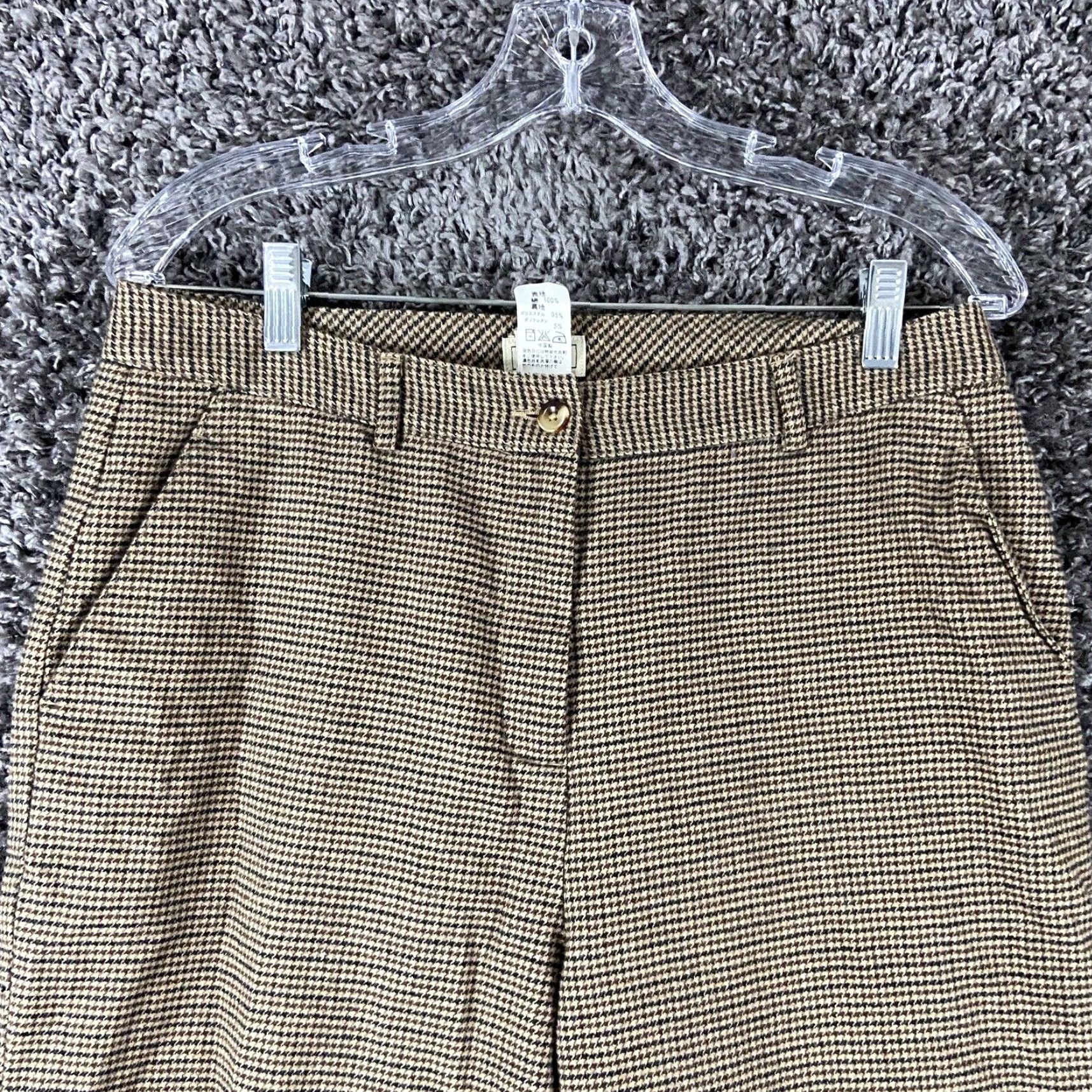 Vintage VINTAGE L.L. Bean Brown Plaid Tweed Dress Pants Wide-Leg Women 12 REG Brown Plaid Tweed Pants Women 12 REG Women's Pants Wide Leg 12 REG Size 34" / US 12 / IT 48 - 5 Thumbnail