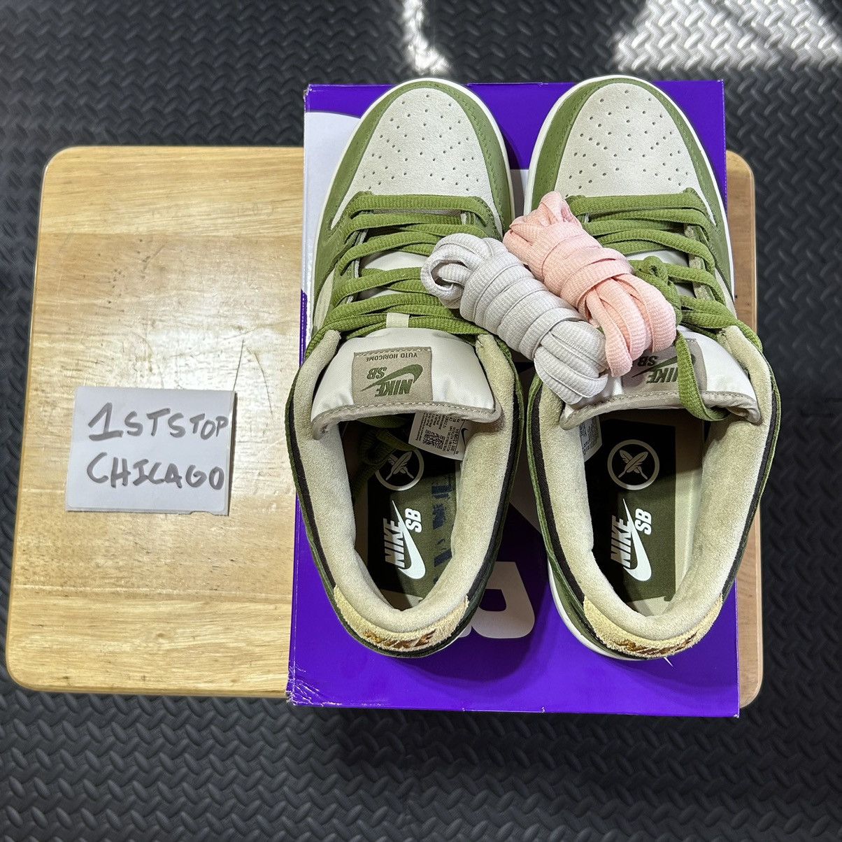 Nike × Nike SB × Yuto Horigome Nike SB Dunk Low Yuto Horigome Matcha Size 10 HF8022-300 NEW Size US 10 / EU 43 - 4 Thumbnail