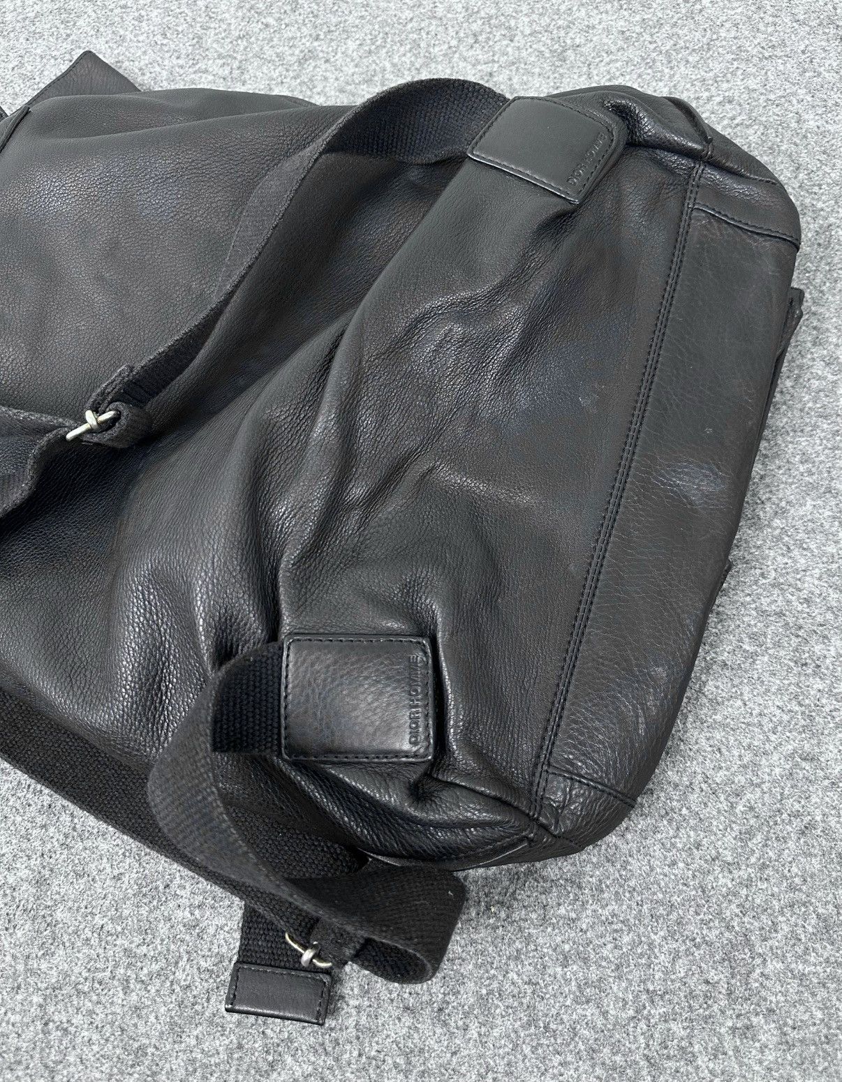 Dior × Kris Van Assche Dior Homme - Kris Van Assche - Leather Drawstring Back Pack Size ONE SIZE - 11 Thumbnail