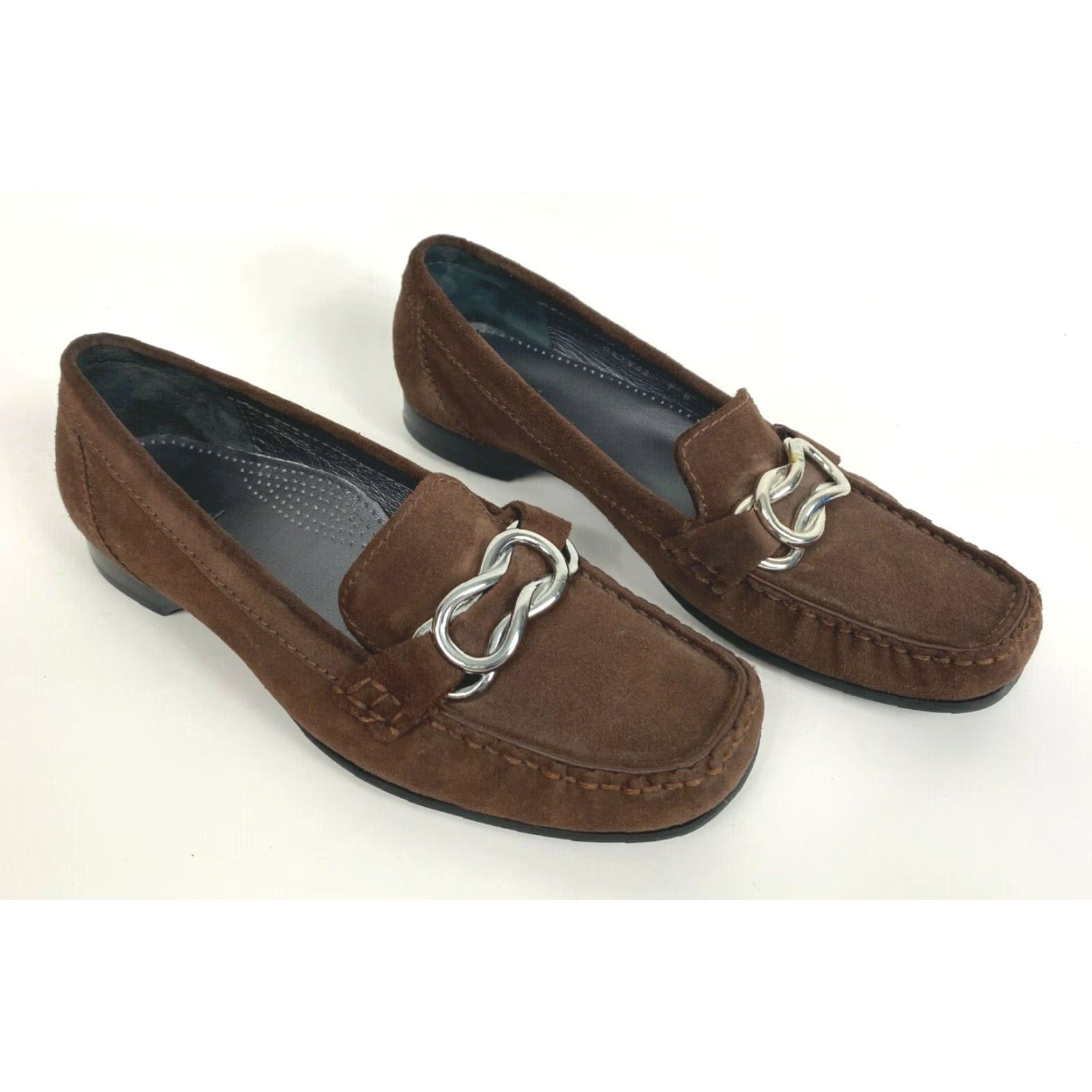 Cole Haan Cole Haan Women’s Suede Loafers Flat Slip On Brown 7B Comfort City Preppy Shoes Size US 7 / IT 37 - 5 Thumbnail