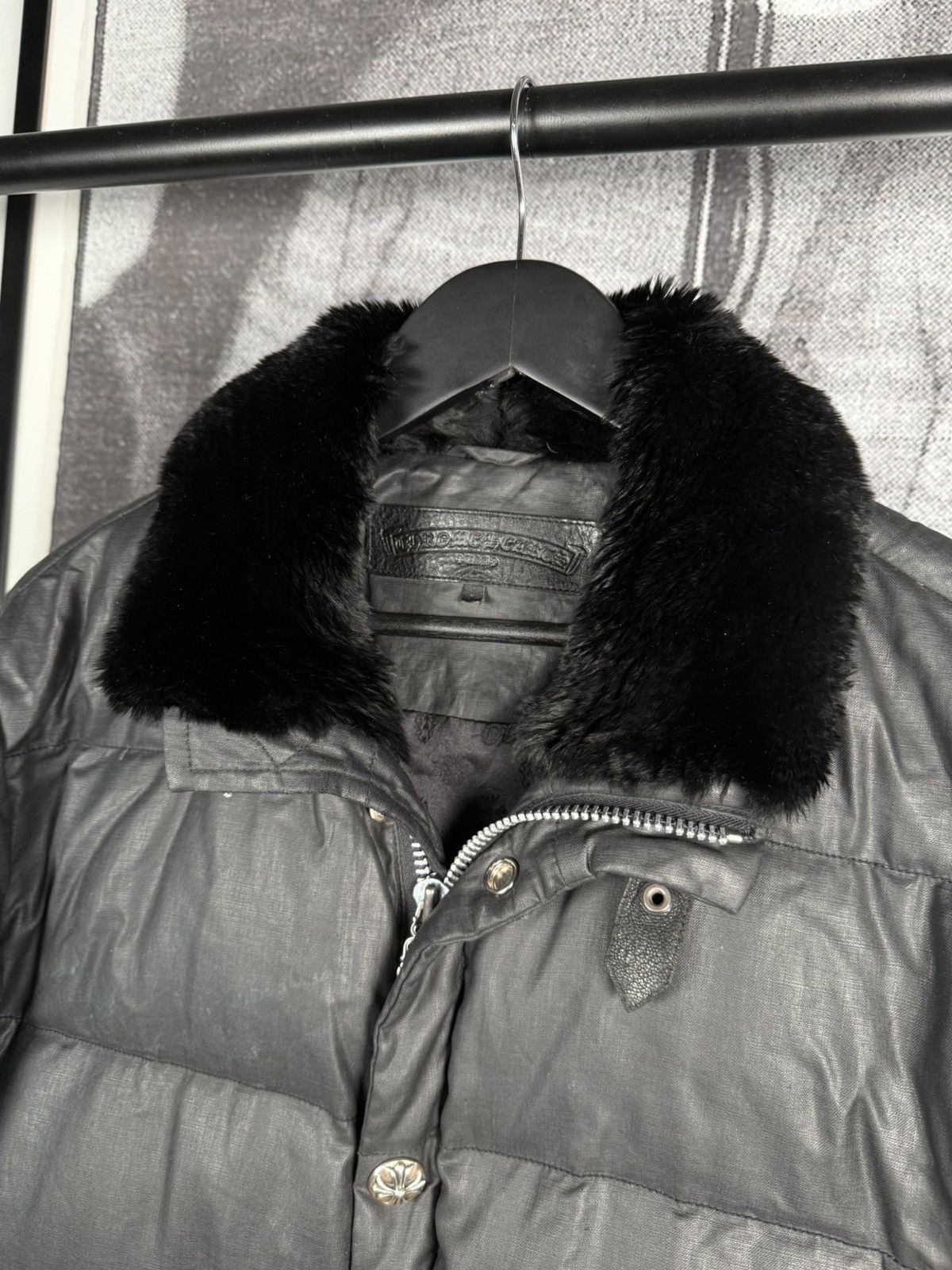 Chrome Hearts 🚭GRAIL🚭 EARLY 2000's MINK COLLAR WAXED COTTON UTILITY JACKET Size US L / EU 52-54 / 3 - 4 Thumbnail