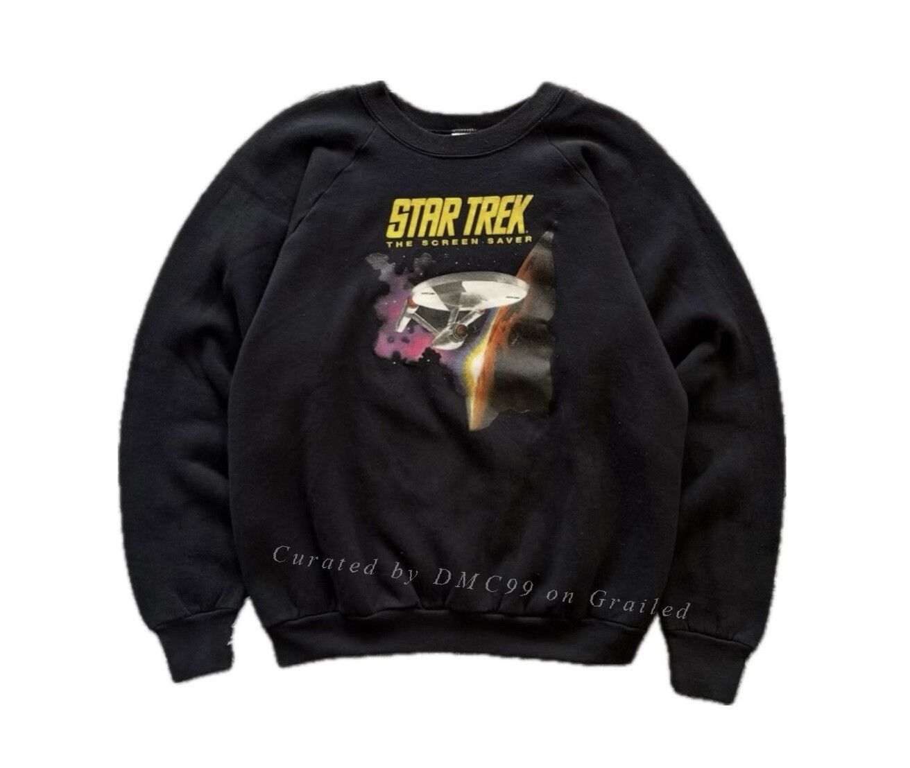 Vintage 1992 Star Trek Raglan Sweatshirt by FOTL Size US M / EU 48-50 / 2 - 1 Thumbnail
