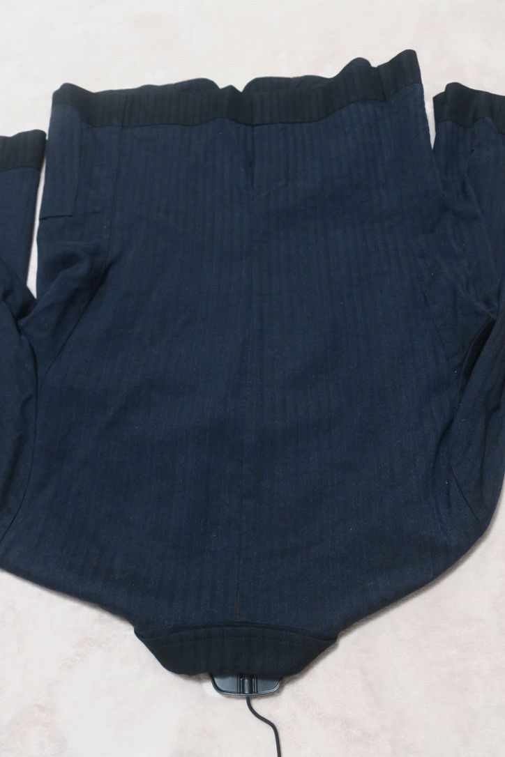 Dries Van Noten Dries Van Noten Blue/Black Blocked Linen Blend Blazer Size 52R - 10 Thumbnail