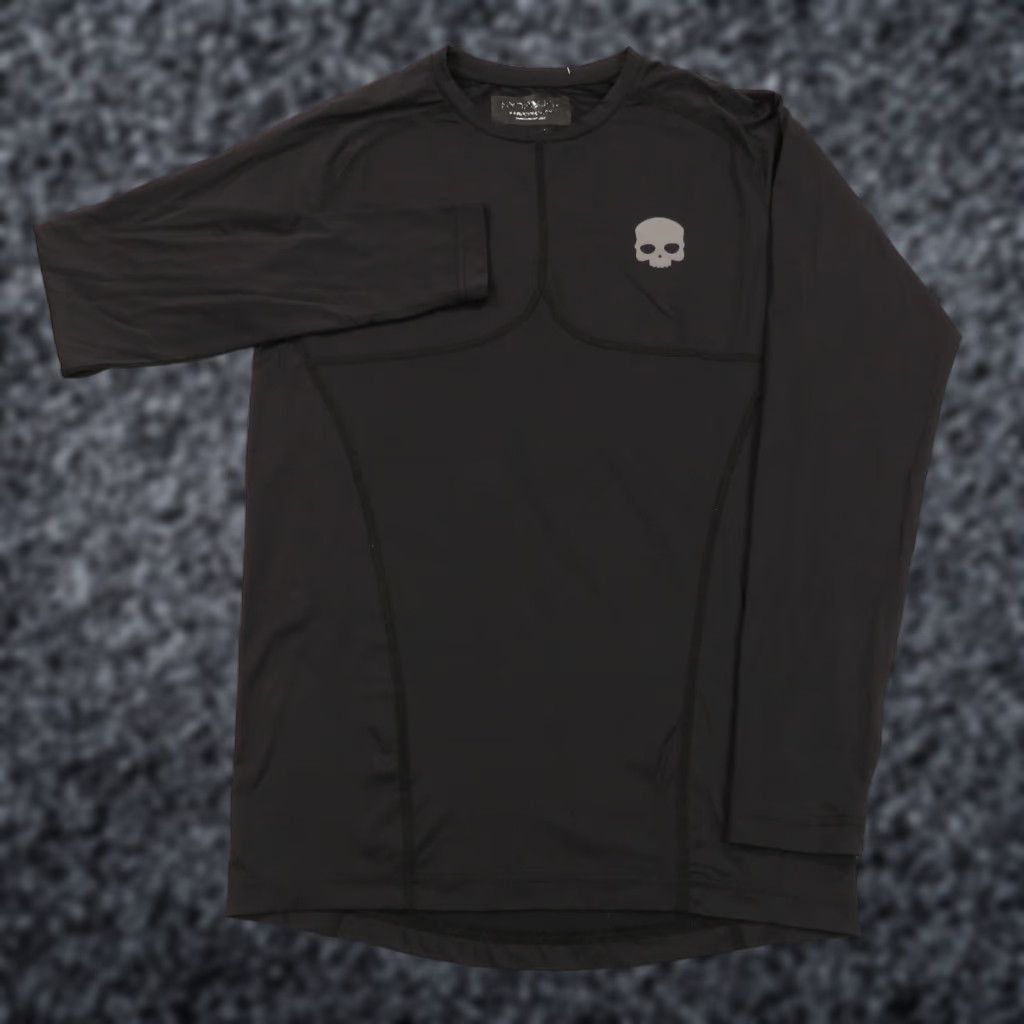 HYDROGEN Hydrogen Tennis Top Women XL Black Compresion Long Sleeve Shirt Thumbholes Golf Shirt Size XL / US 12-14 / IT 48-50 - 1 Thumbnail