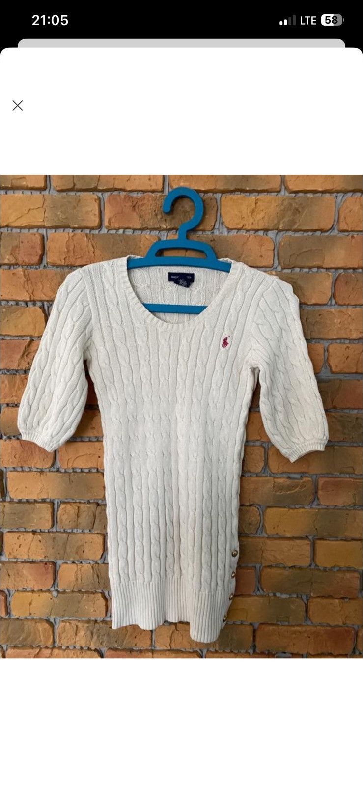 Ralph Lauren Polo Ralph Lauren White Cable Knit Short Sleeve Jumper Size XS / US 0-2 / IT 36-38 - 1 Thumbnail
