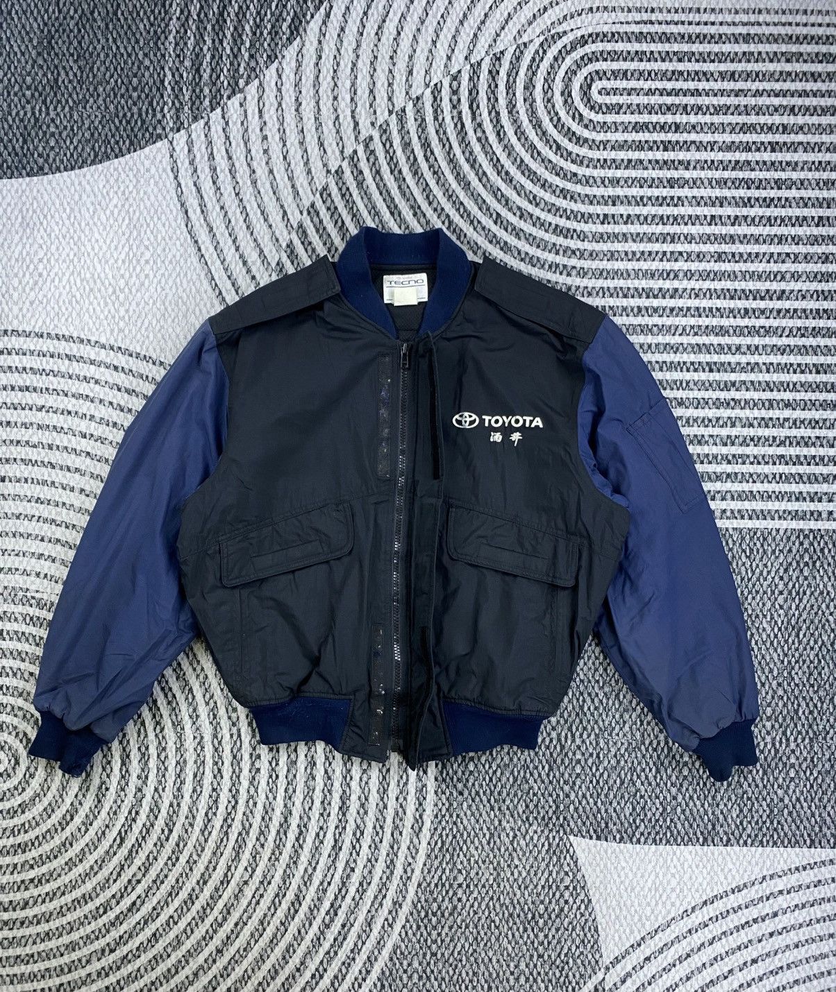 Japanese Brand Vintage Toyota Tecno Motorsport Racing Bomber Jacket Size US XL / EU 56 / 4 - 5 Thumbnail