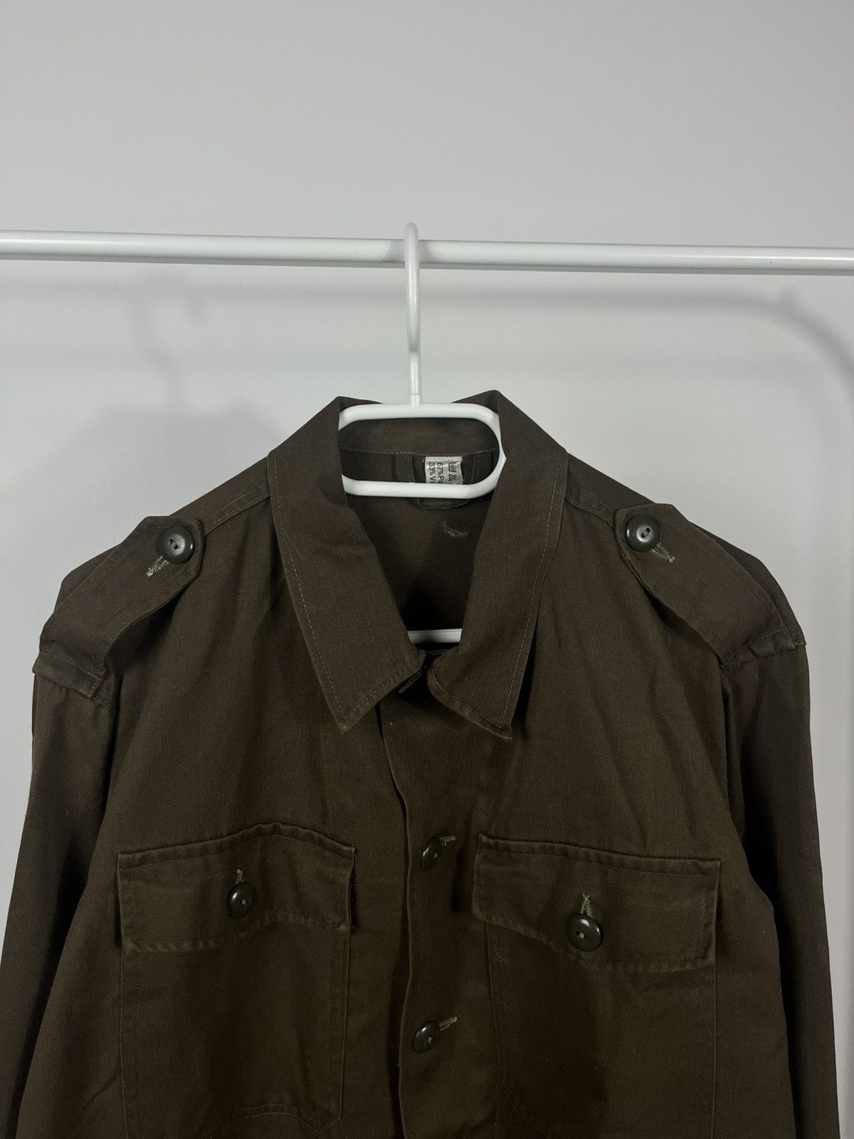 Other 1981 German Army Moleskin Field Shirt Olive Military Vintage Size US L / EU 52-54 / 3 - 2 Thumbnail