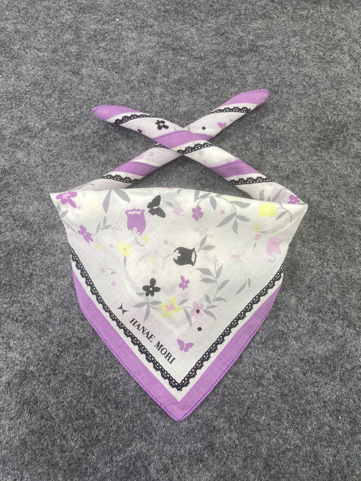 Hanae Mori × Vintage Hanae Mori Handkerchief / Bandana / Neckerchief-B047 Size ONE SIZE - 2 Thumbnail