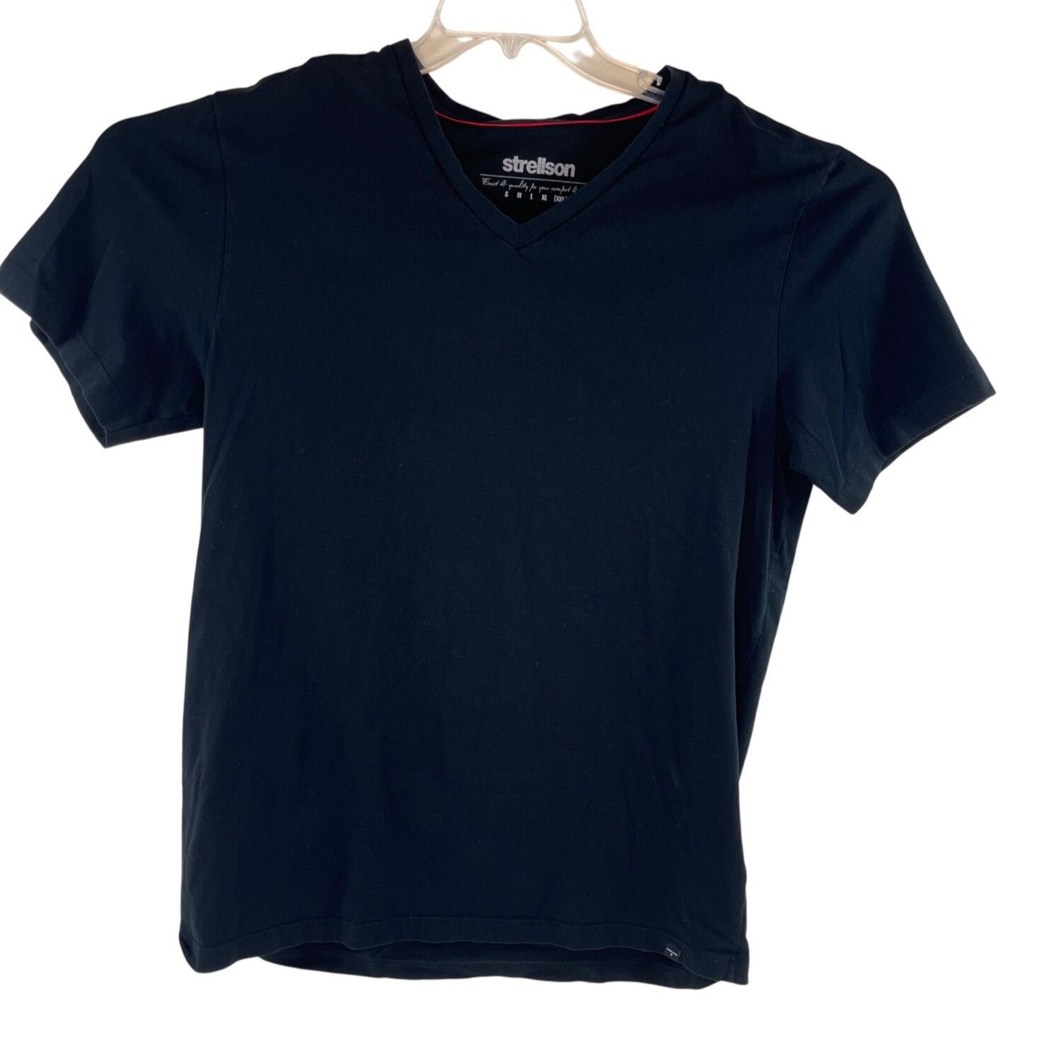 Strellson Strellson Black V-Neck T-Shirt XXL 95% Cotton Mens Casual Te Size US XXL / EU 58 / 5 - 2 Thumbnail
