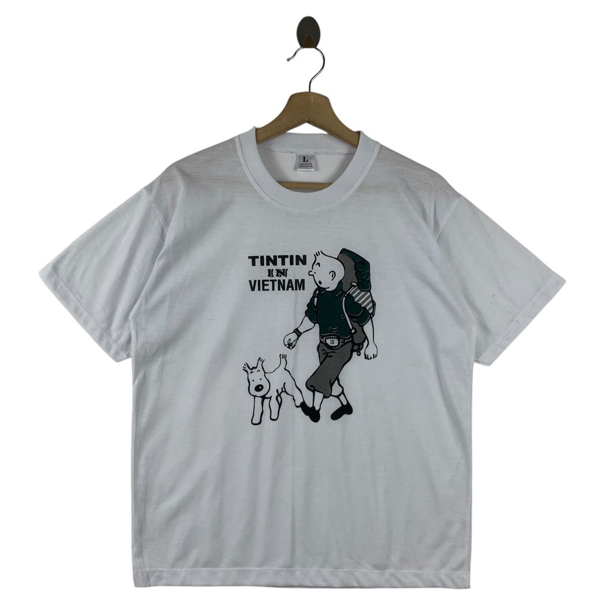 Cartoon Network × Vintage Vintage TINTIN in Vietnam CARTOON Big printed bootleg tee Size US L / EU 52-54 / 3 - 1 Thumbnail