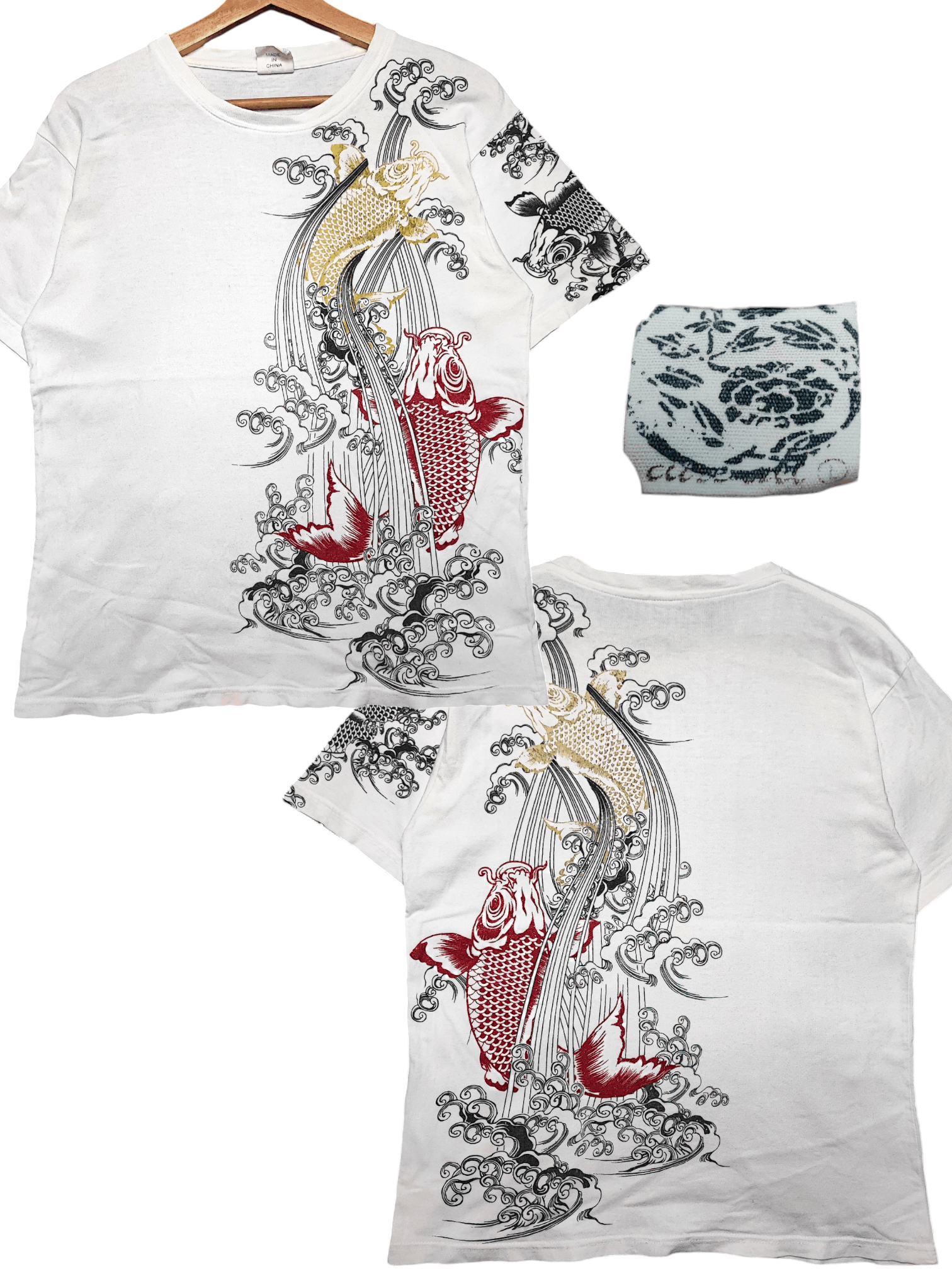 Number (N)ine Sukajan Tshirt Gold Fish Japan Size US M / EU 48-50 / 2 - 1 Thumbnail