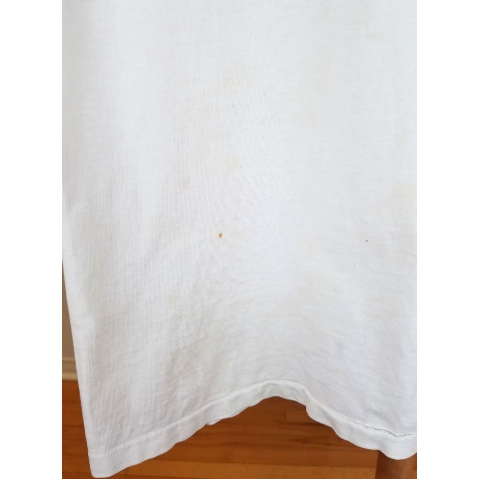 Hanes VINTAGE T-Shirt Mens L White Hanes 93' 3,2,1 ... AND THEN THERE WERE NONE HUMANS I TEES ELEPHANTS Cotton Size US L / EU 52-54 / 3 - 5 Thumbnail
