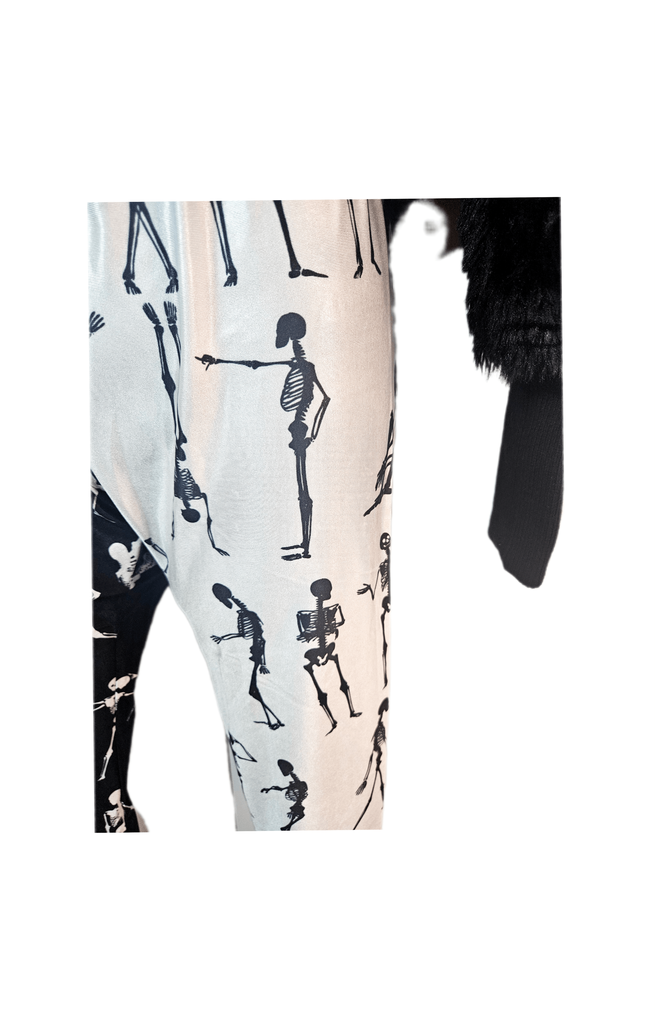 Other VINTAGE B/W SKELETON LEGGINGS RARE Size 28" / US 6 / IT 42 - 3 Thumbnail
