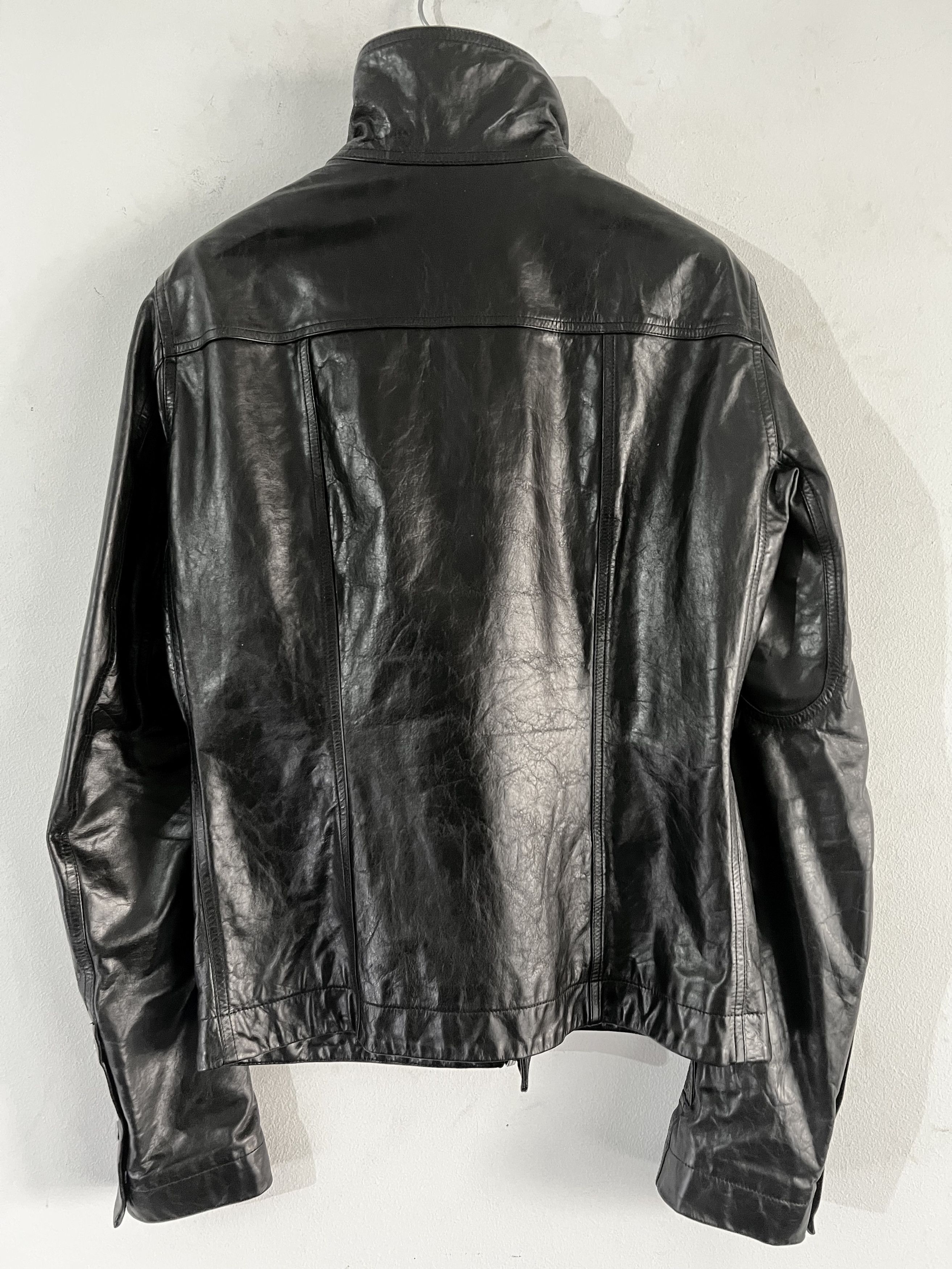 Rick Owens F/W 20 "PERFORMA" Asymmetrical Leather Biker Jacket Size US M / EU 48-50 / 2 - 11 Thumbnail