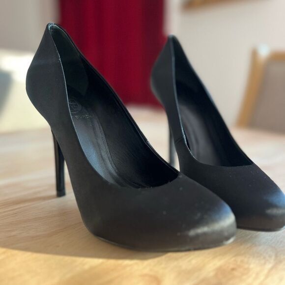 Tory Burch Tory Burch Jenna Satin Heels Pumps Womens 8.5 Black Hidden P Size US 7 / IT 37 - 1 Thumbnail