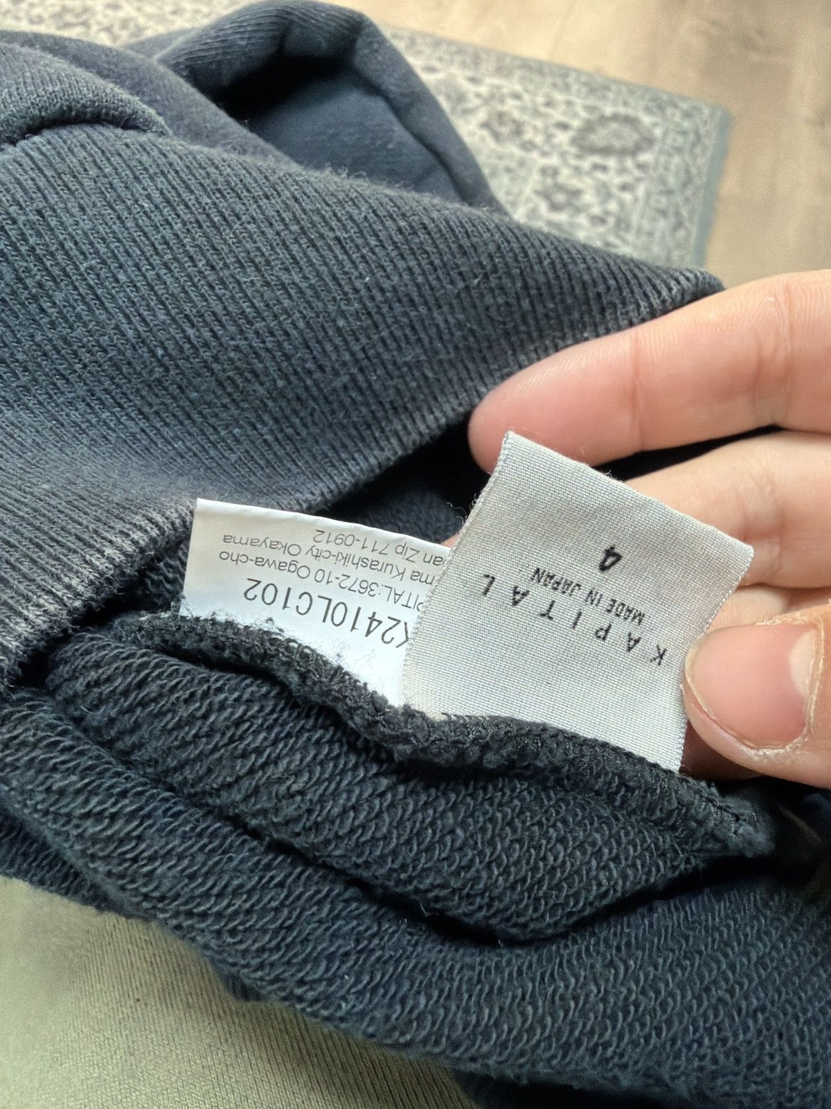 Kapital Kapital Kountry Speak Easy hooded sweatshirt grey orange Size US XL / EU 56 / 4 - 4 Thumbnail