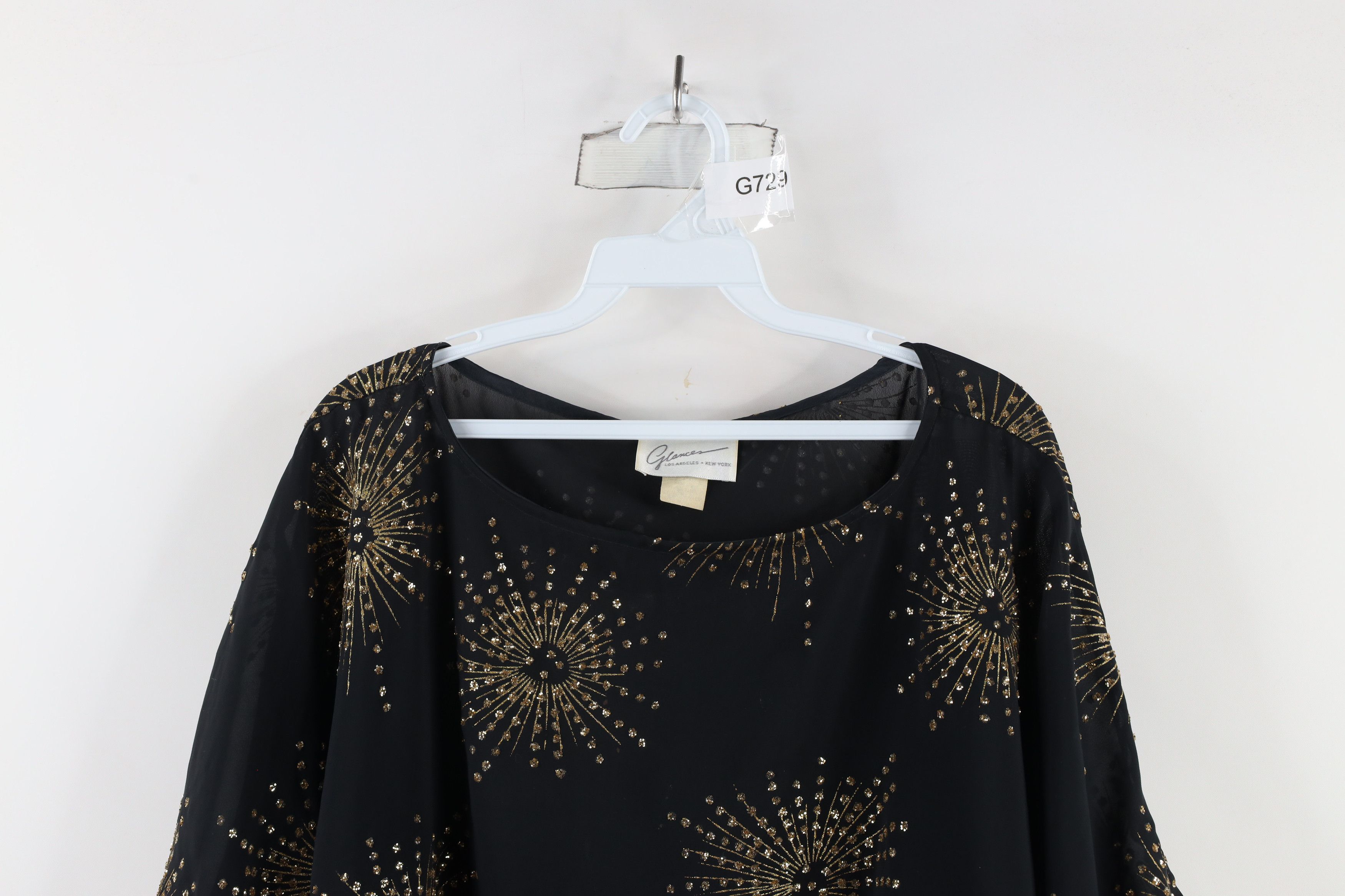 Vintage Vintage 90s Streetwear Sunburst Dolman Sleeve Cuff Hem Shirt Size XL / US 12-14 / IT 48-50 - 2 Thumbnail