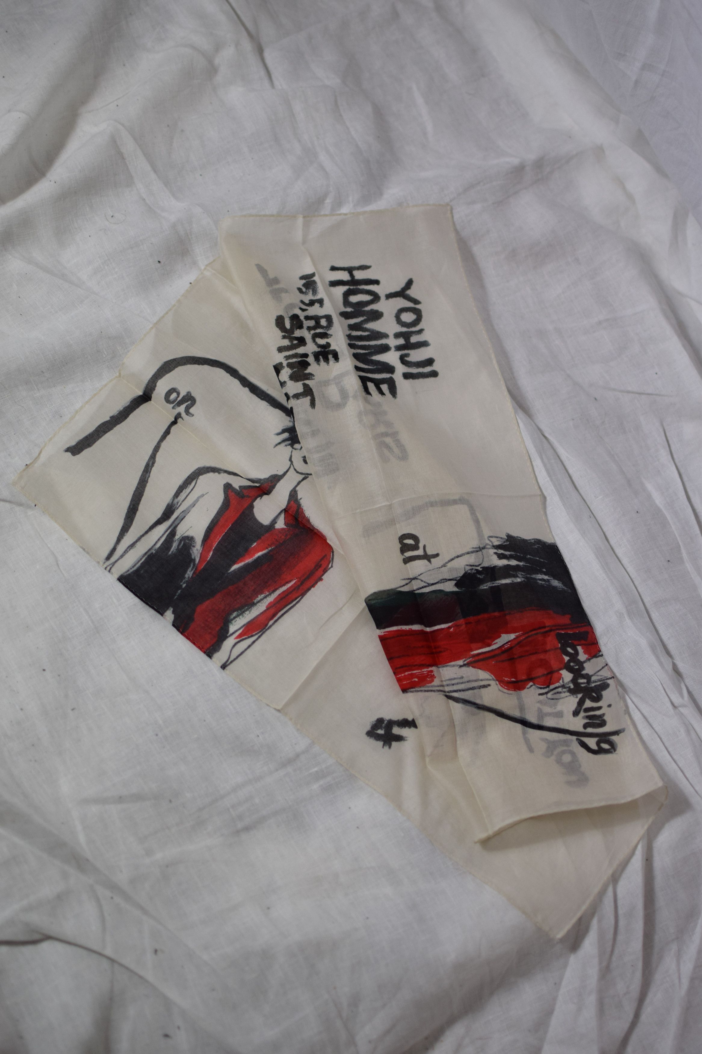 Yohji Yamamoto YYPH SS17 Rare Novelty Handkerchief Size ONE SIZE - 2 Thumbnail