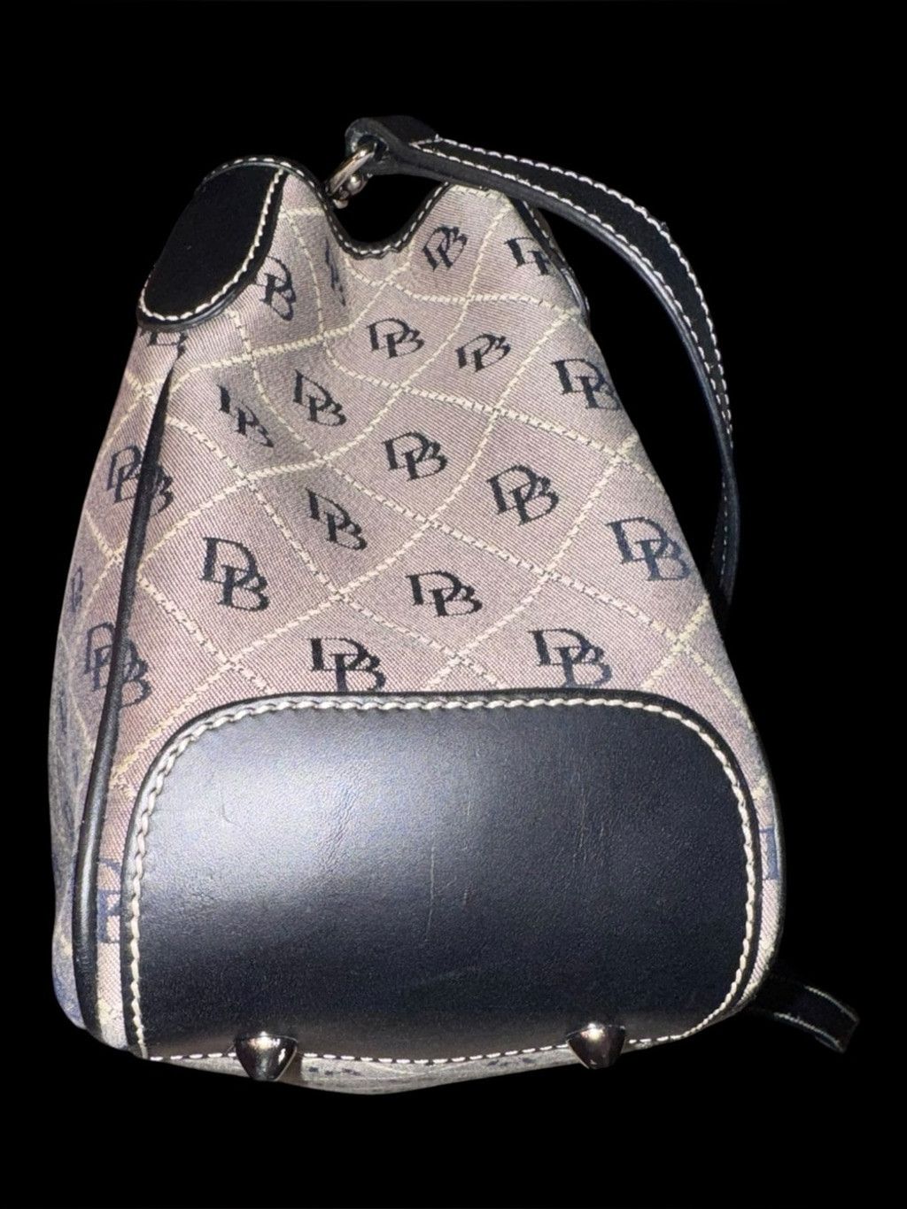 Dooney & Bourke Dooney & Bourke Black Monogram Satchel with Black Trim Size ONE SIZE - 4 Thumbnail