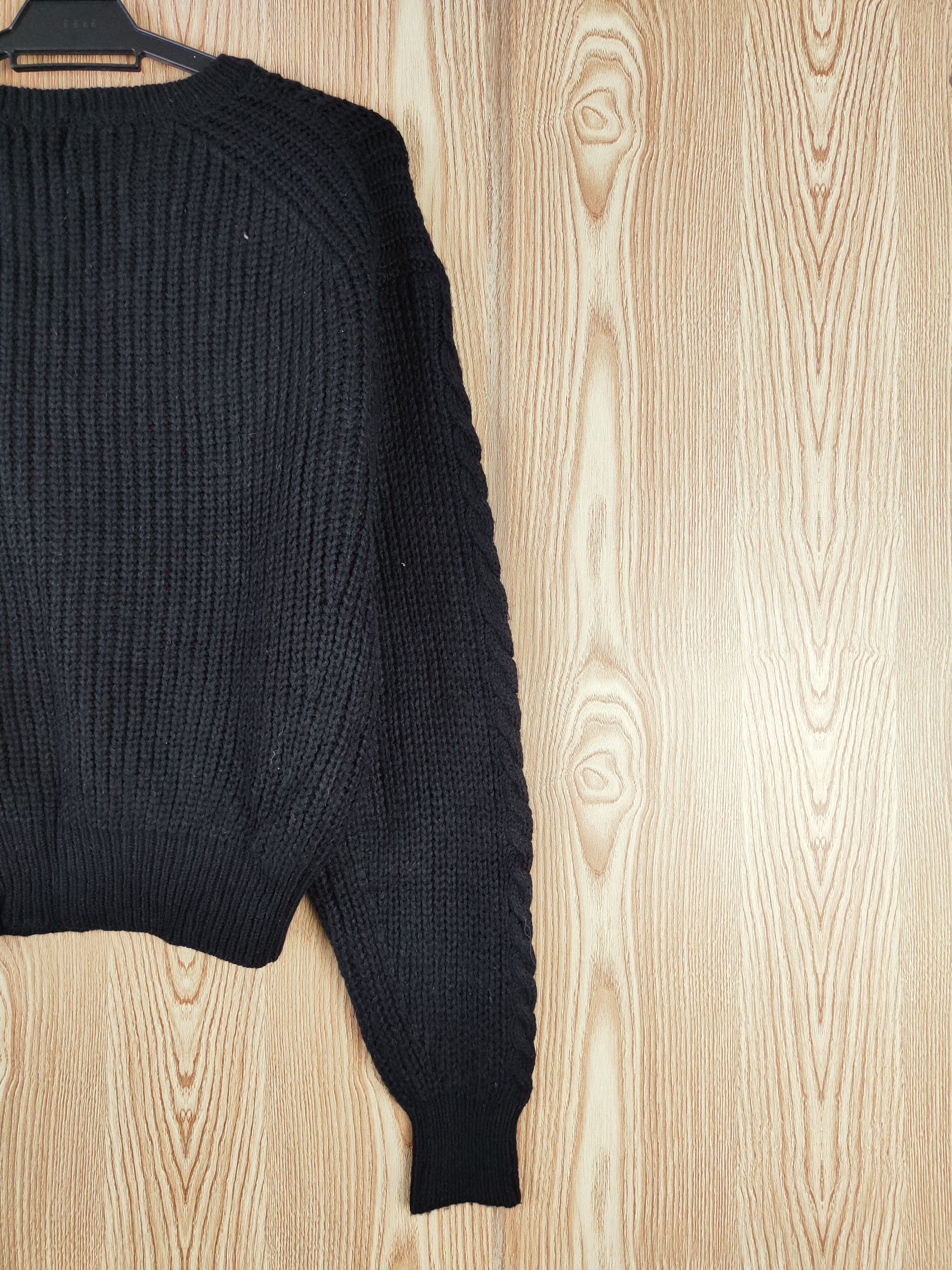 Japanese Brand Apart by Lowrys Black Knitwear Crop Tops #W351 Size L / US 10 / IT 46 - 9 Thumbnail