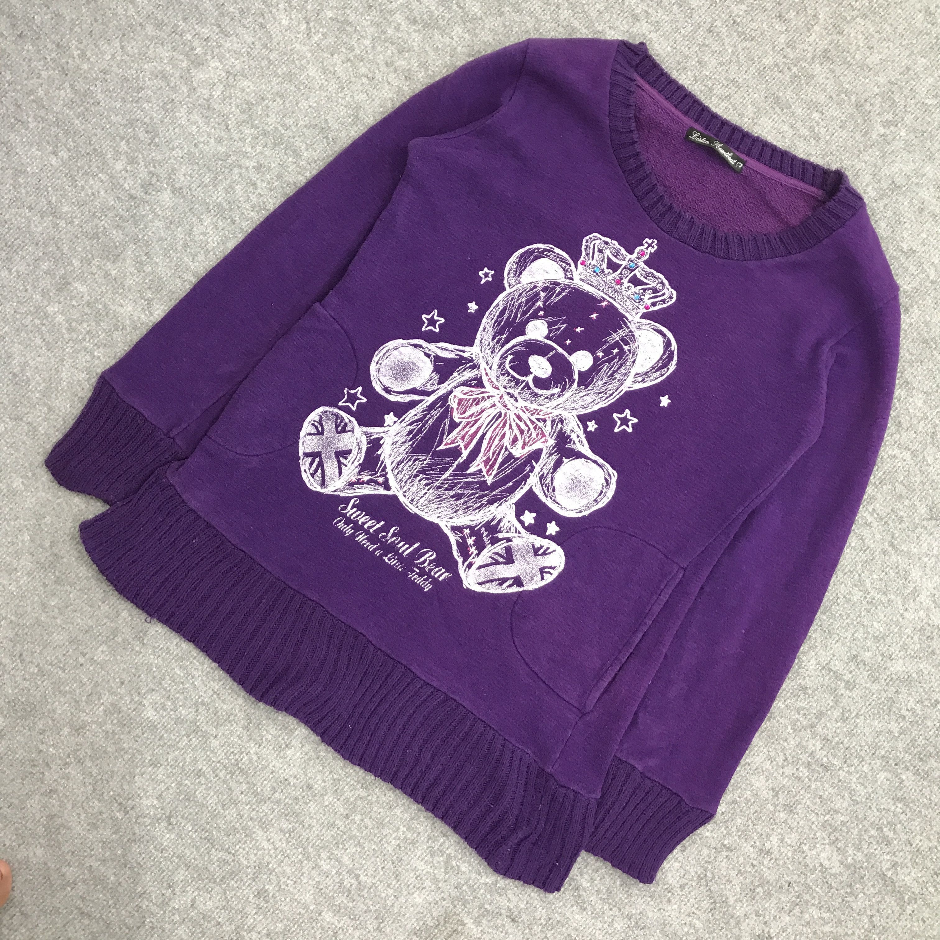 Japanese Brand BELIVE TEDDY WHOLE BEAR DESIGN SWEATSHIRTS Size S / US 4 / IT 40 - 2 Thumbnail