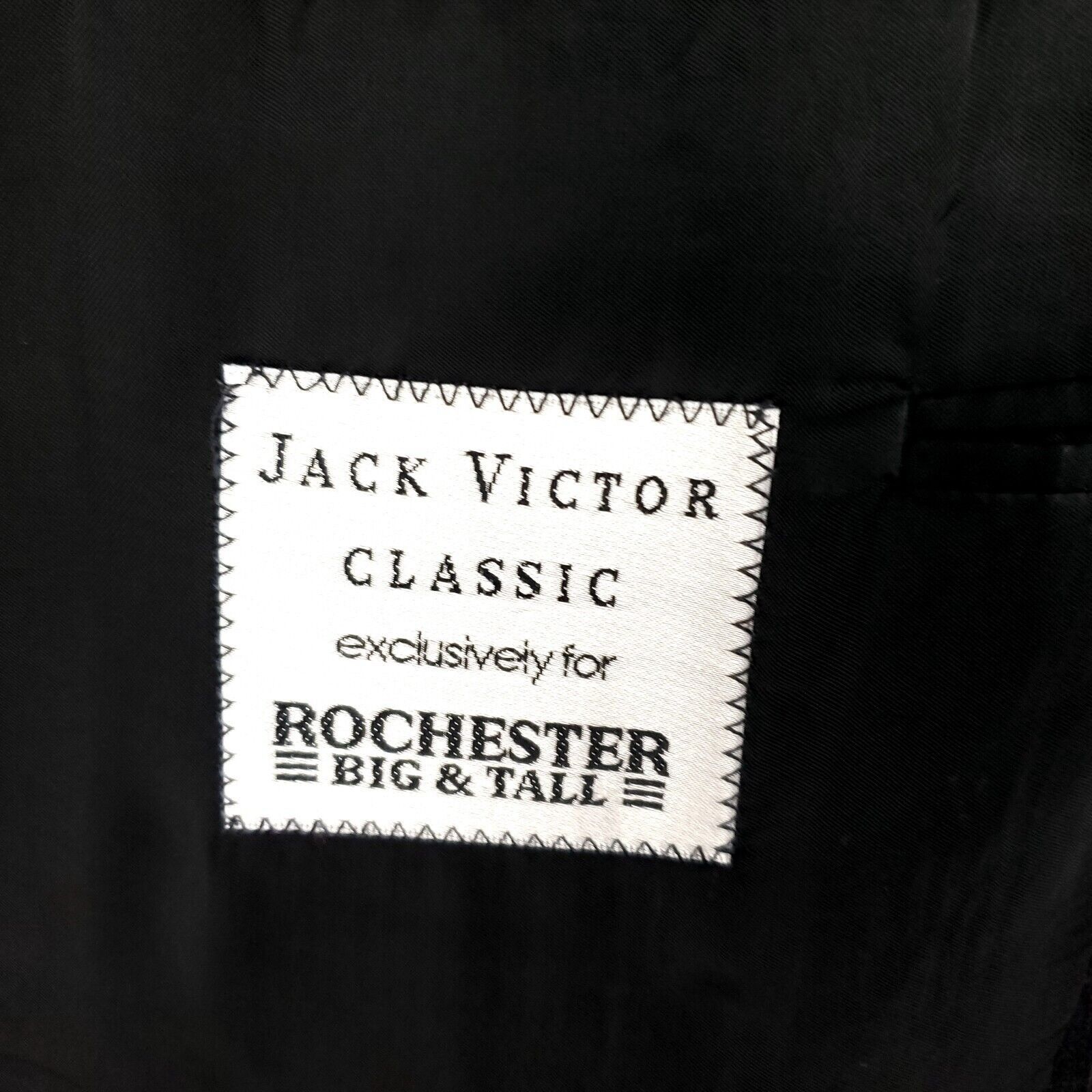 Jack Victor Jack Victor King Ct Wool 2 Button Suit Jacket 46L Gray Strip Size 46L - 7 Thumbnail