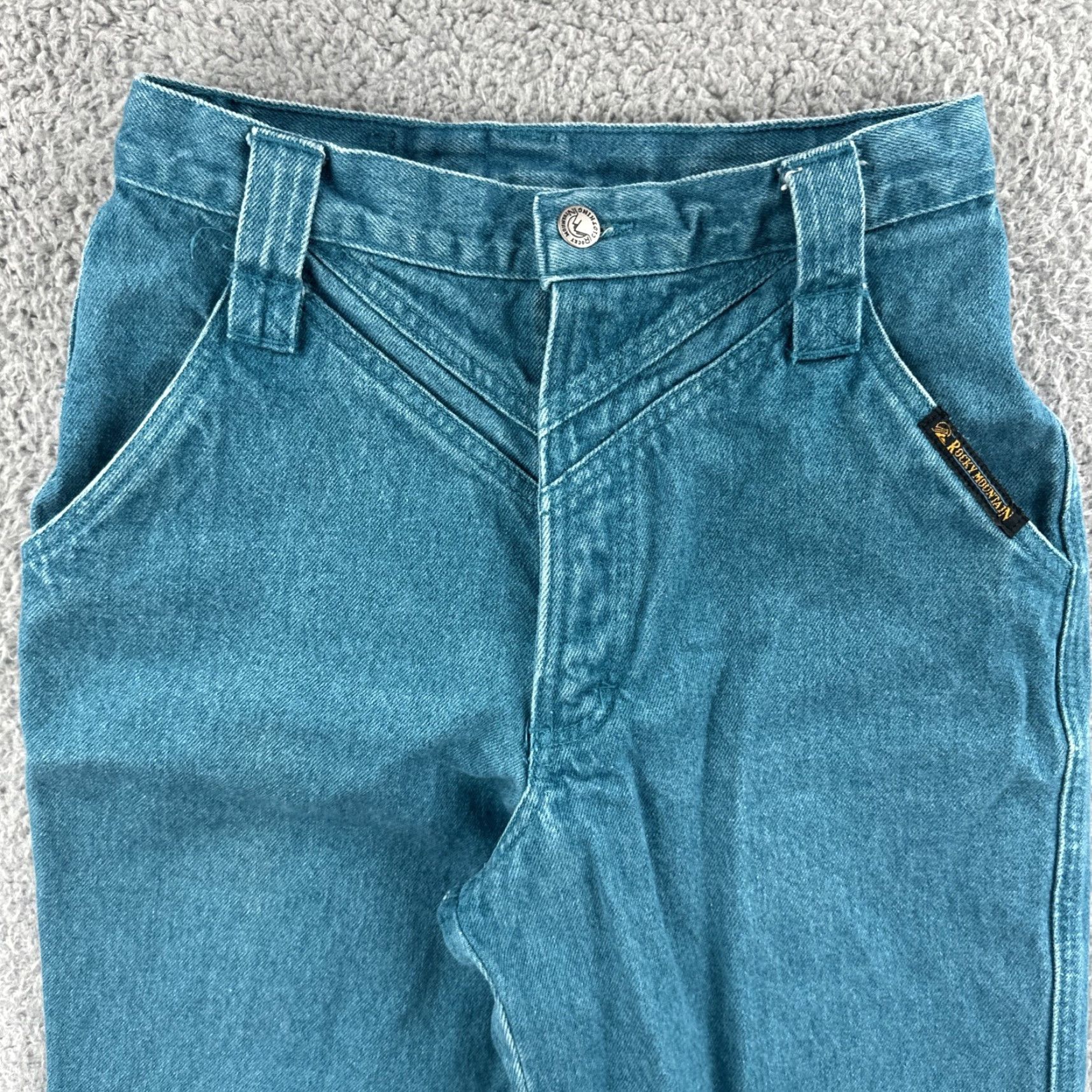 Vintage VINTAGE Rocky Mountain Clothing Women’s Jeans 28/7 Green Denim USA 90s Mom High Rise Womens Size 28" / US 6 / IT 42 - 5 Thumbnail