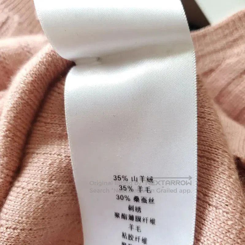 Dior Dior Pink Cashmere Embroidered Short Sleeve Sweater . Size XS / US 0-2 / IT 36-38 - 5 Thumbnail