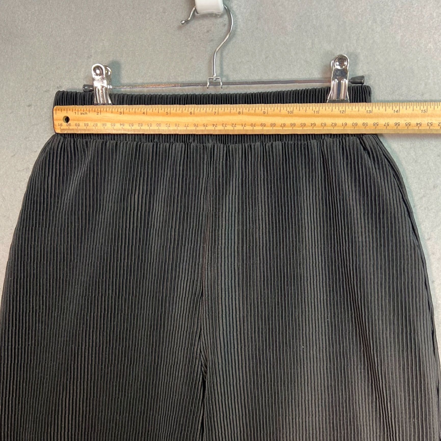 Vintage All:Row Black Pleated Wide-Leg Pants Womens Small Size 28" / US 6 / IT 42 - 5 Thumbnail