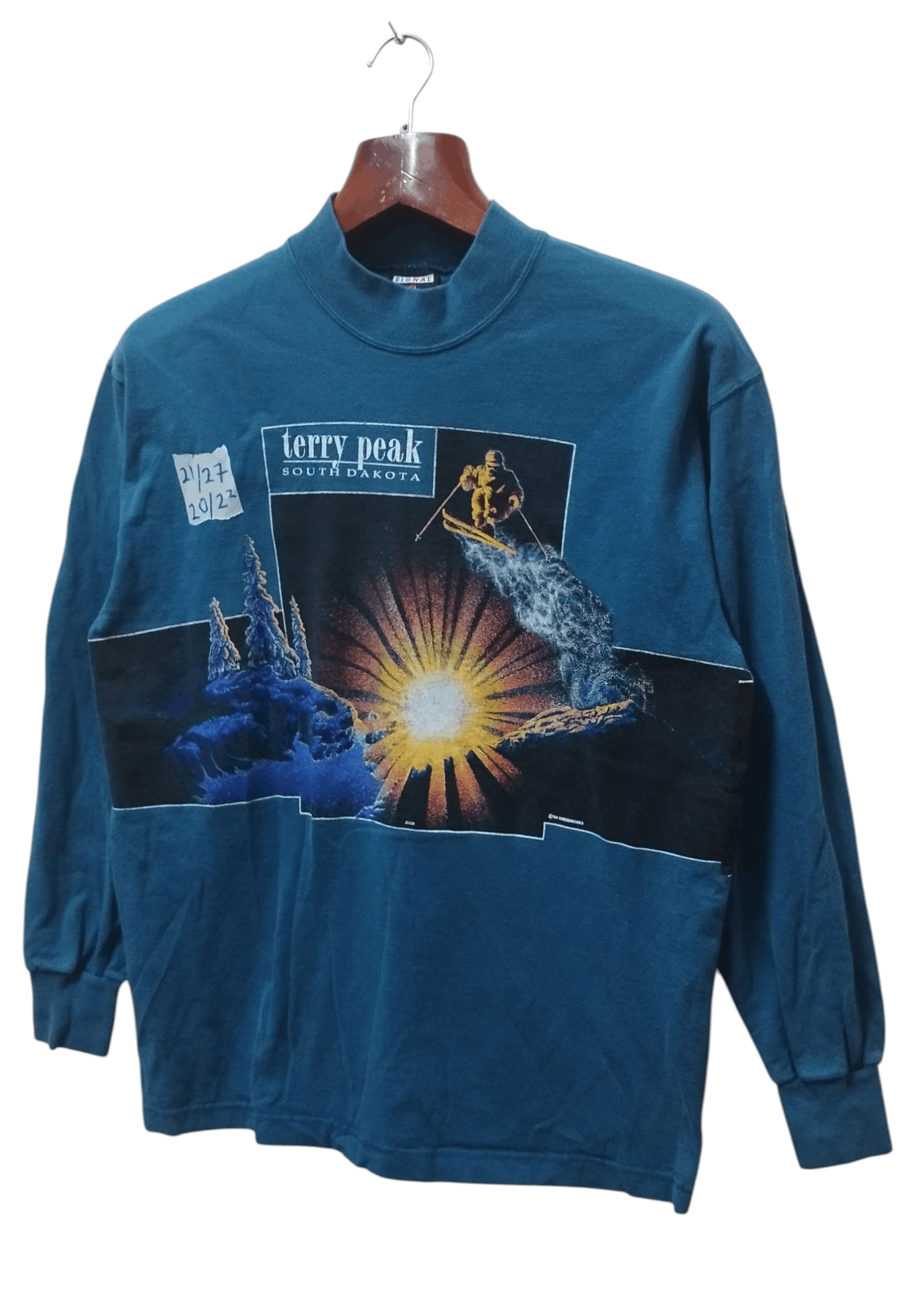 Signal Sport Vtg 90's Hawaii Terry Peak Mirror Print Long sleeve T-shirt Size US L / EU 52-54 / 3 - 3 Thumbnail