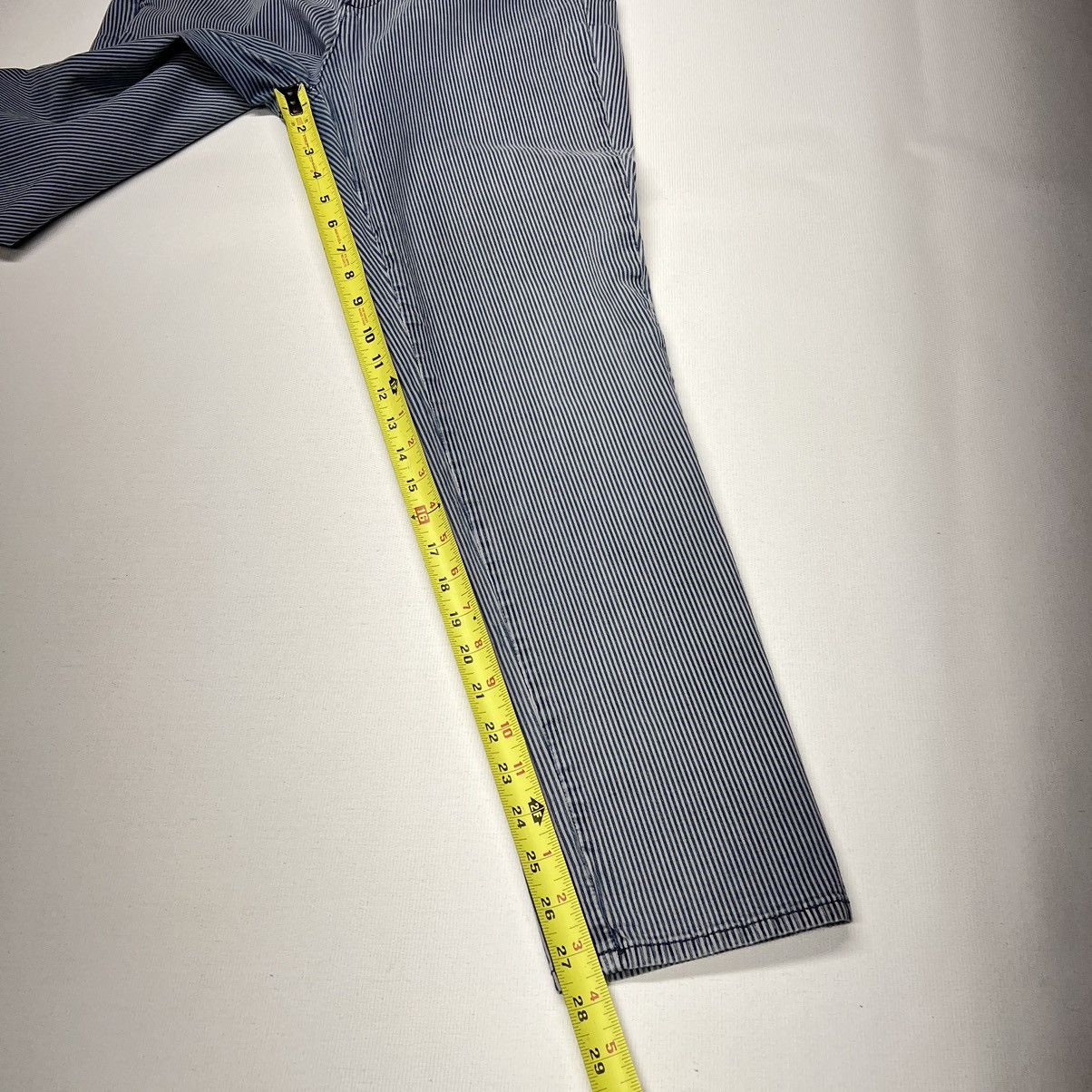 Vince Vince Pants Blue Striped Slim Casual Dress Made In USA Size 30" / US 8 / IT 44 - 20 Thumbnail