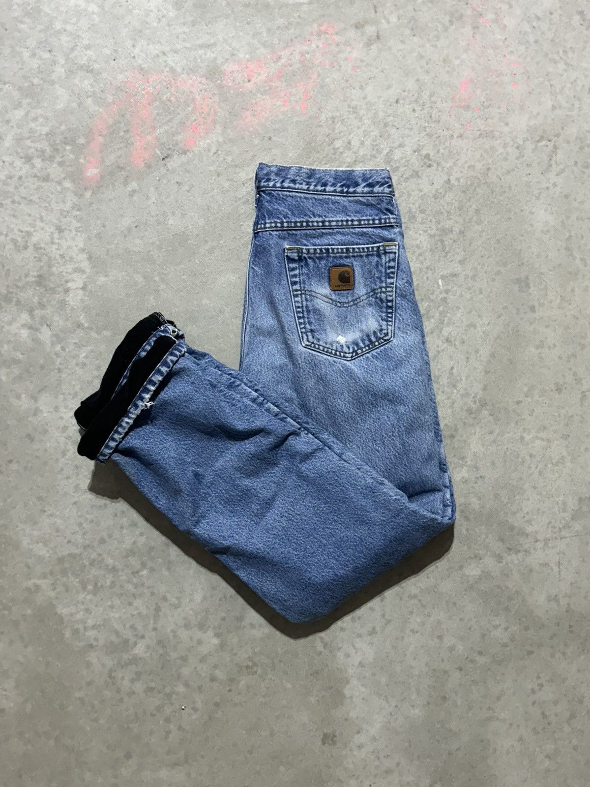 Carhartt × Vintage Carhartt Flannel Denim Jeans 30x31 Size US 30 / EU 46 - 1 Thumbnail