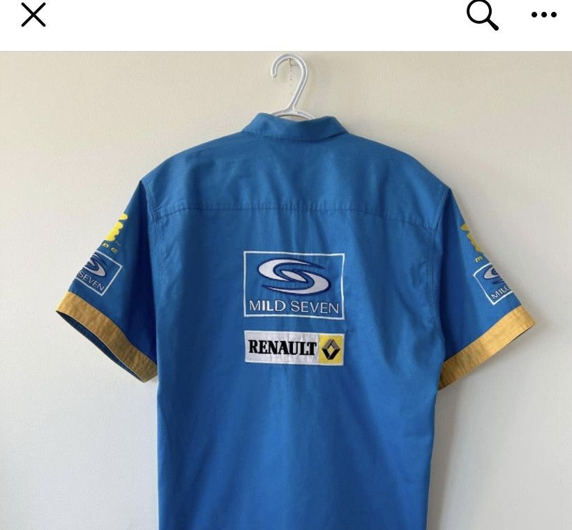 Formula 1 Old Renault button up shirt GOOD -PERFECT Condition+cleaned Size US XL / EU 56 / 4 - 2 Thumbnail