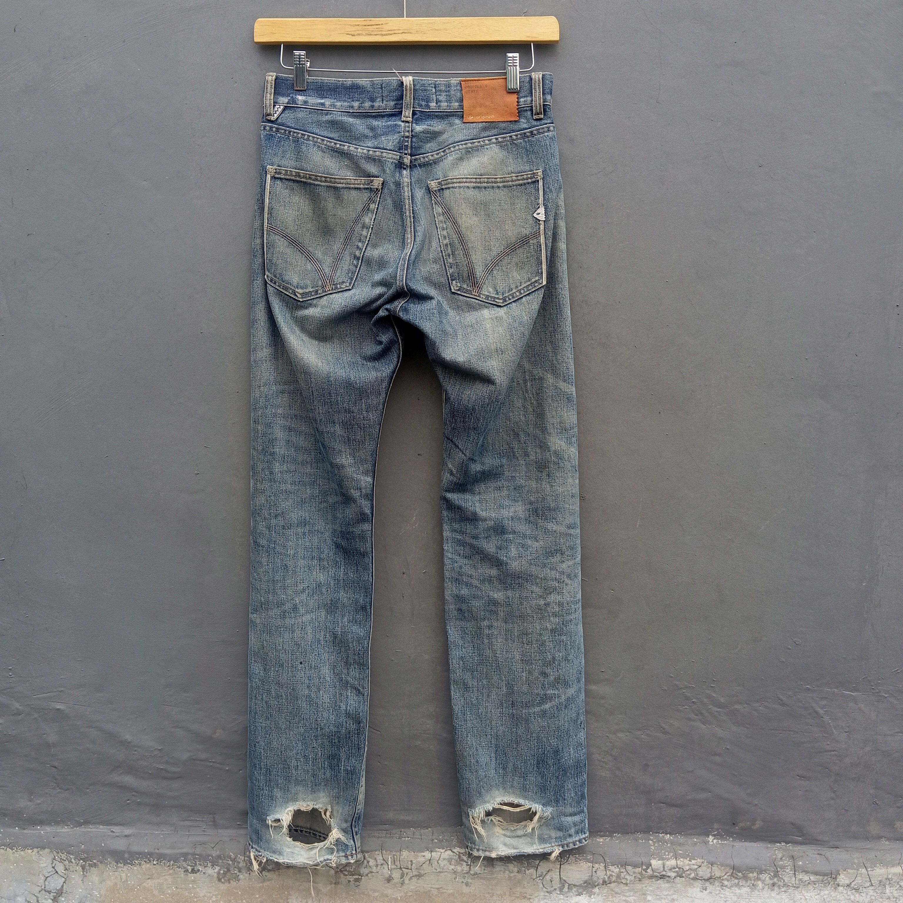 Adidas Adidas conductor distressed denim selvedge trousers Size US 30 / EU 46 - 1 Thumbnail