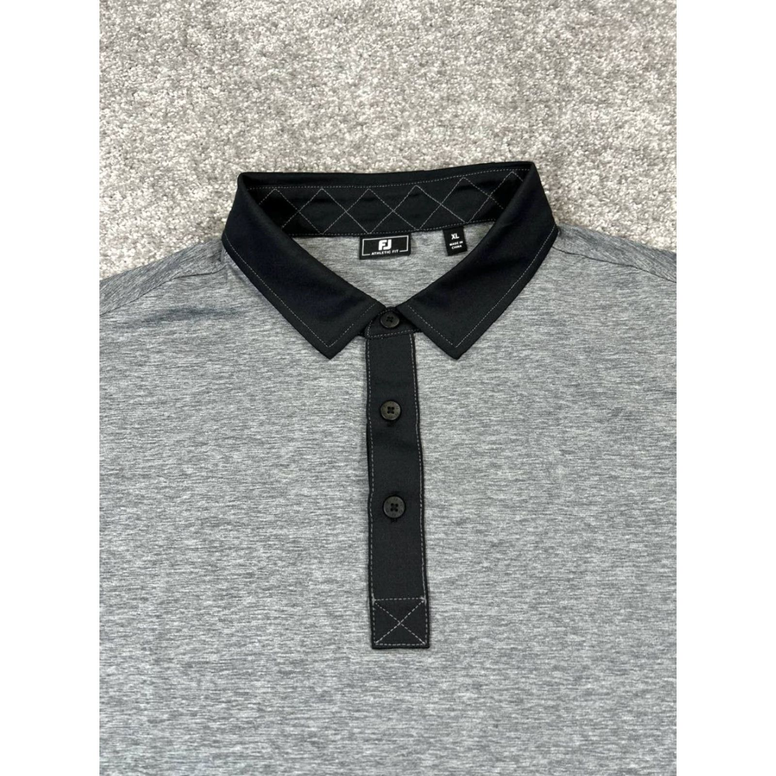 Footjoy FootJoy Polo Shirt Mens XL Gray Black Golf Polo Shirt Casual Sports Weathered by FootJoy Size US XL / EU 56 / 4 - 2 Thumbnail