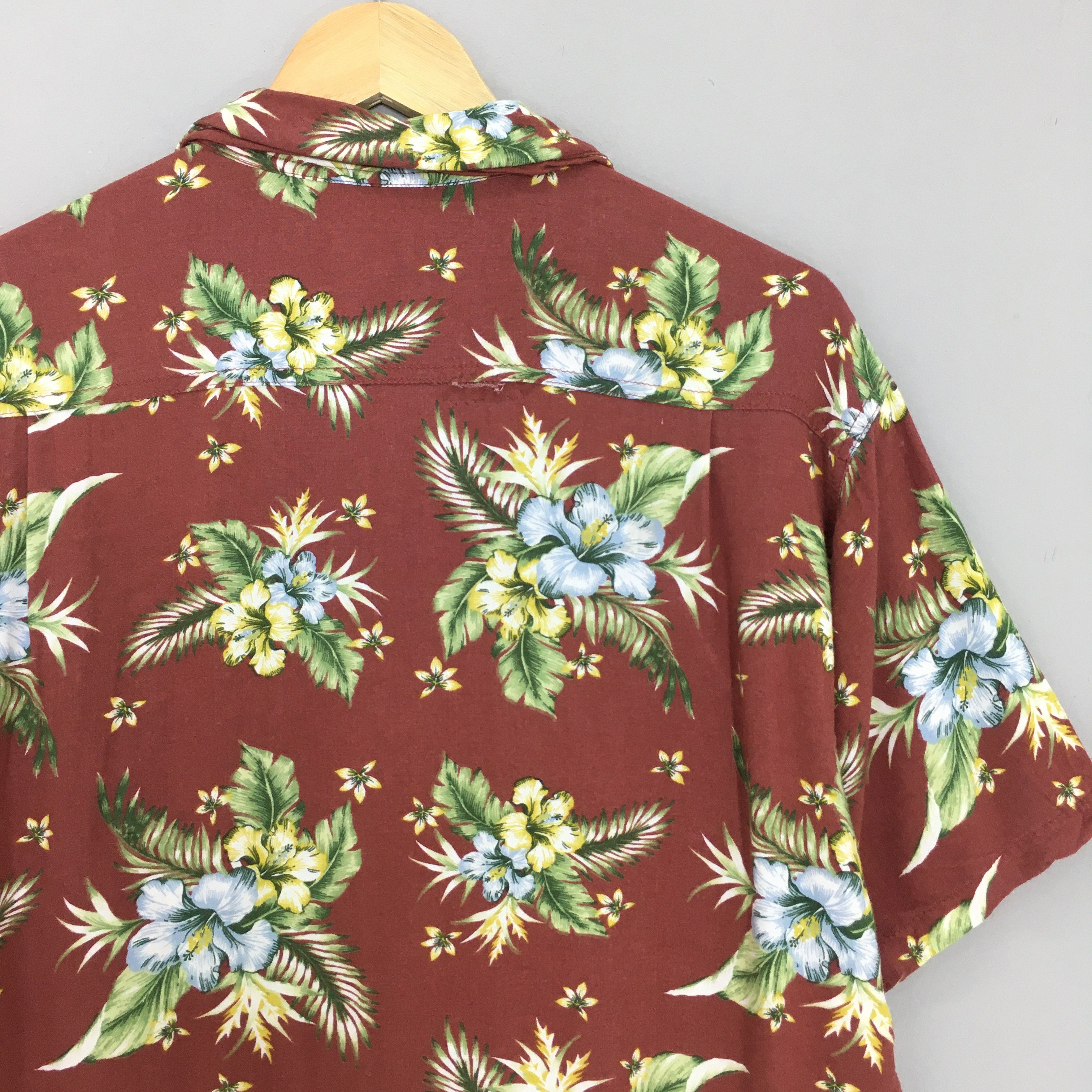 Vintage Vintage 90s Aloha Floral Hawaiian Rayon Shirt Large Size US L / EU 52-54 / 3 - 8 Thumbnail