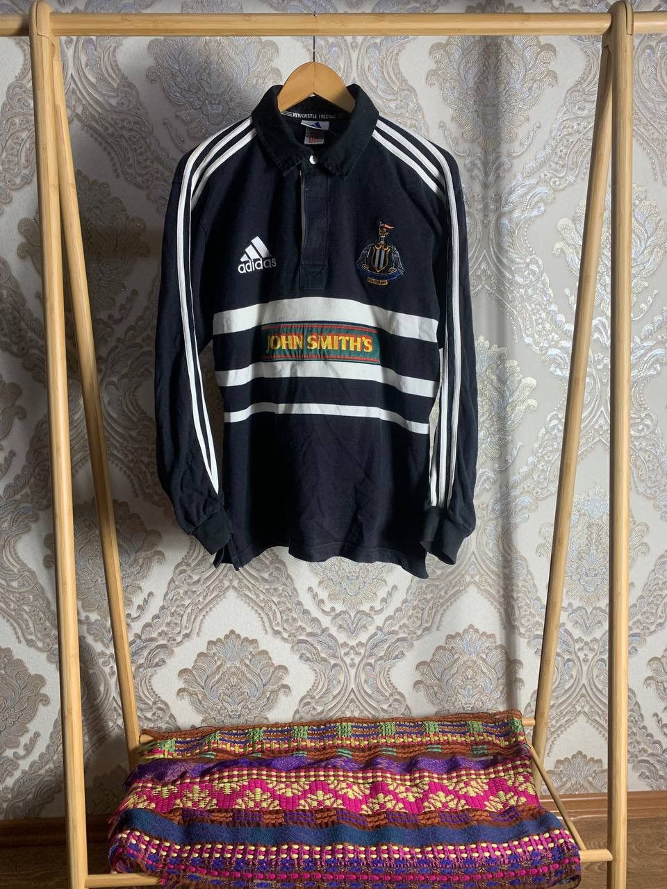 Pre-owned Adidas X Vintage Very Adidas Fc New Castle England Soccer Jersey Rugby In Black