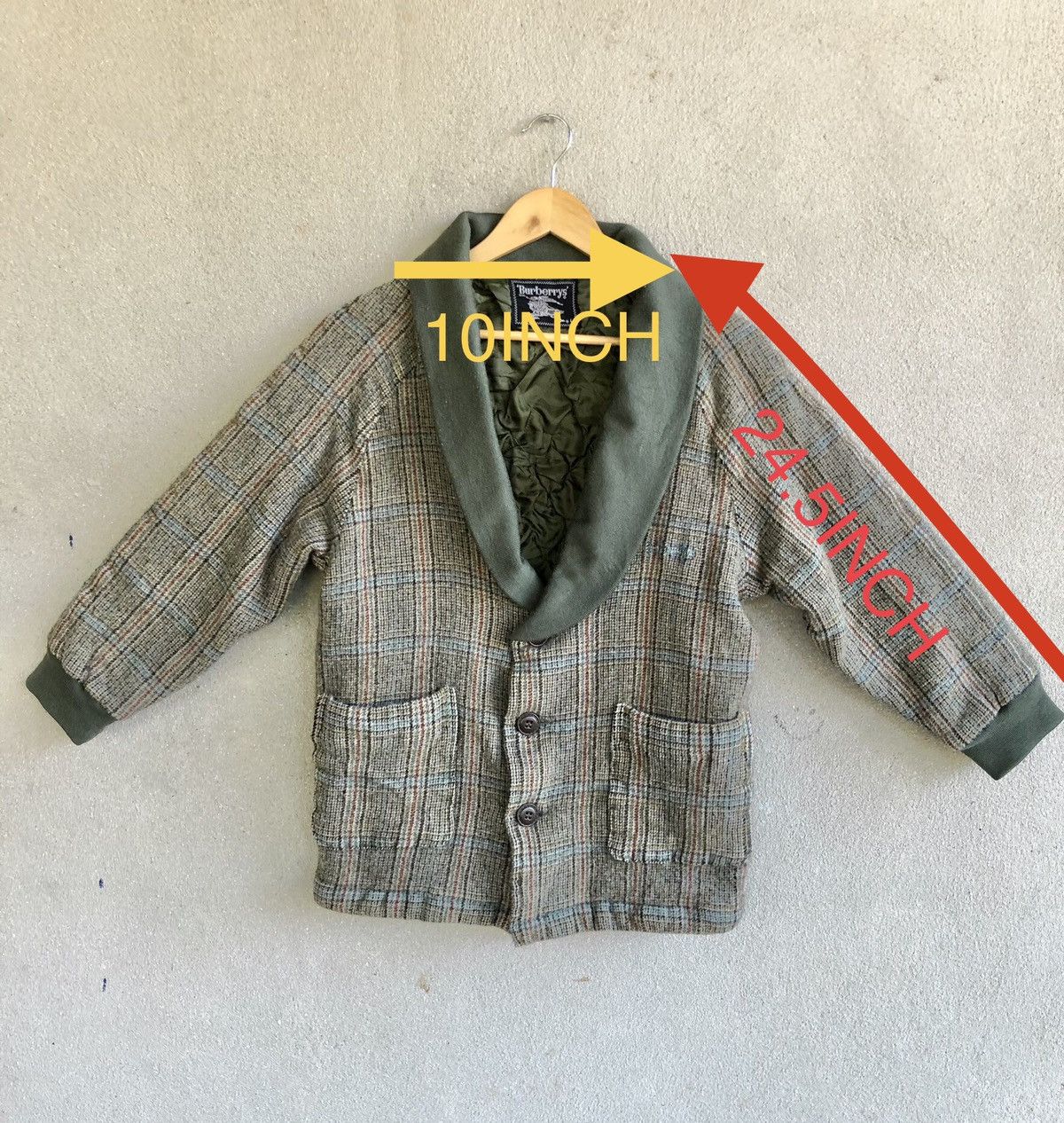 Burberry Vintage Burberrys shawl collar Wool jacket Size L / US 10 / IT 46 - 2 Thumbnail