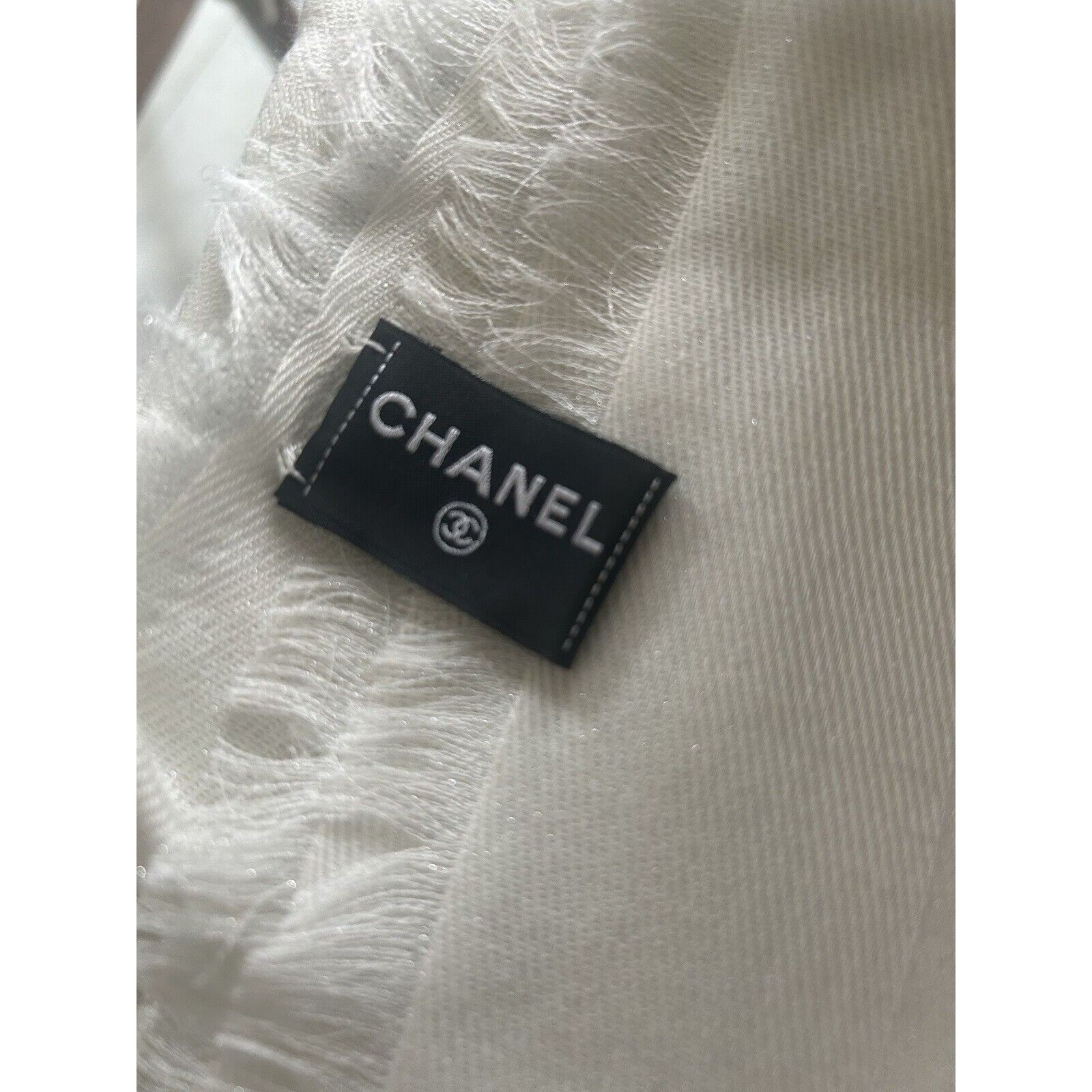Chanel Chanel Stole Scarf Ivory NWT Gorgeous🤍 Gift Bag Size ONE SIZE - 3 Thumbnail