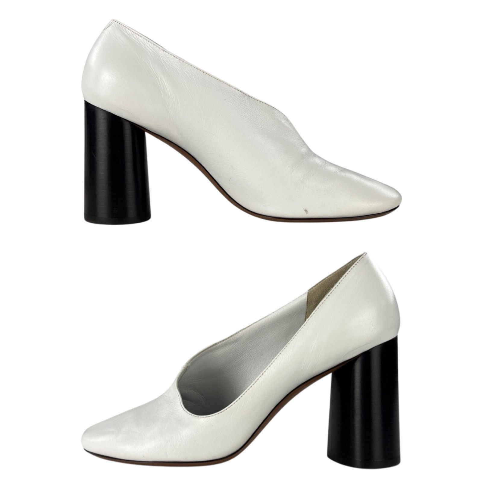 Celine Celine White Block Heels Size US 8 / IT 38 - 3 Thumbnail
