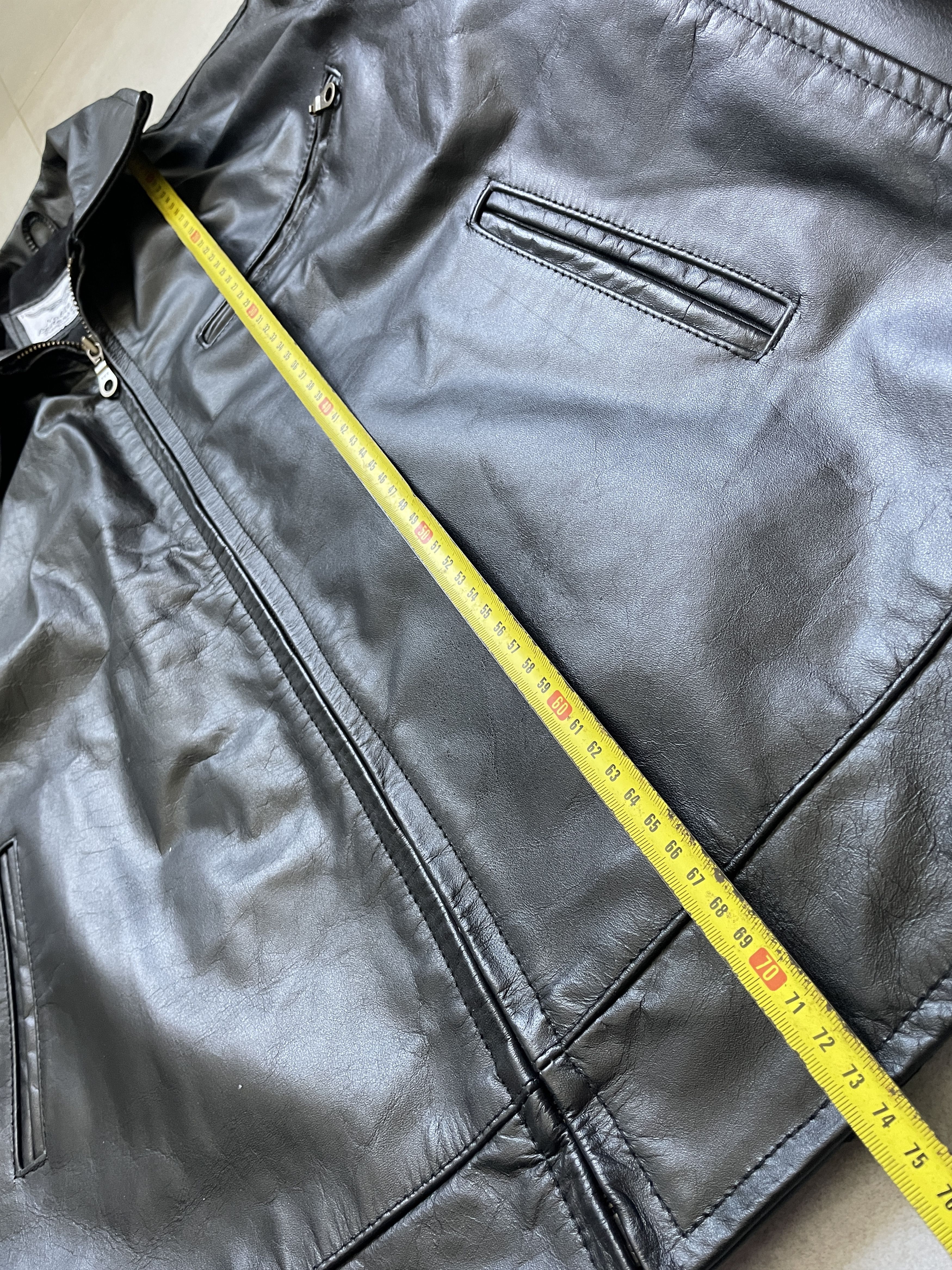 Genuine Leather VINTAGE BOXY BLACK LEATHER JACKET Size US XL / EU 56 / 4 - 5 Thumbnail