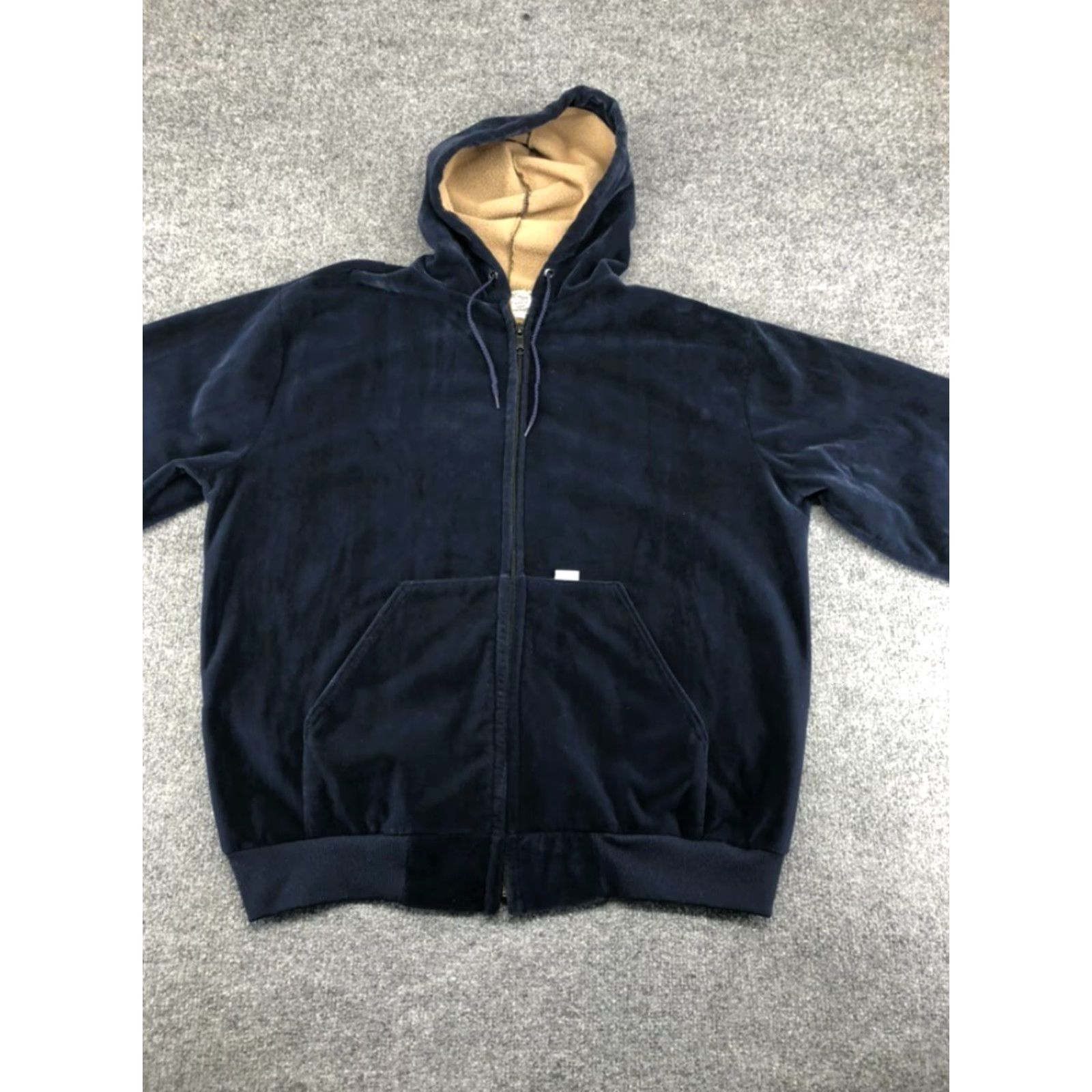 Carhartt VINTAGE Carhartt Mens Velour Hooded Jacket Blue L Made In USA Fleece Lined Chore Jacket Mens Jacket 1980s | Carhartt VINTAGE Hooded Jacket Blues Size US L / EU 52-54 / 3 - 4 Thumbnail
