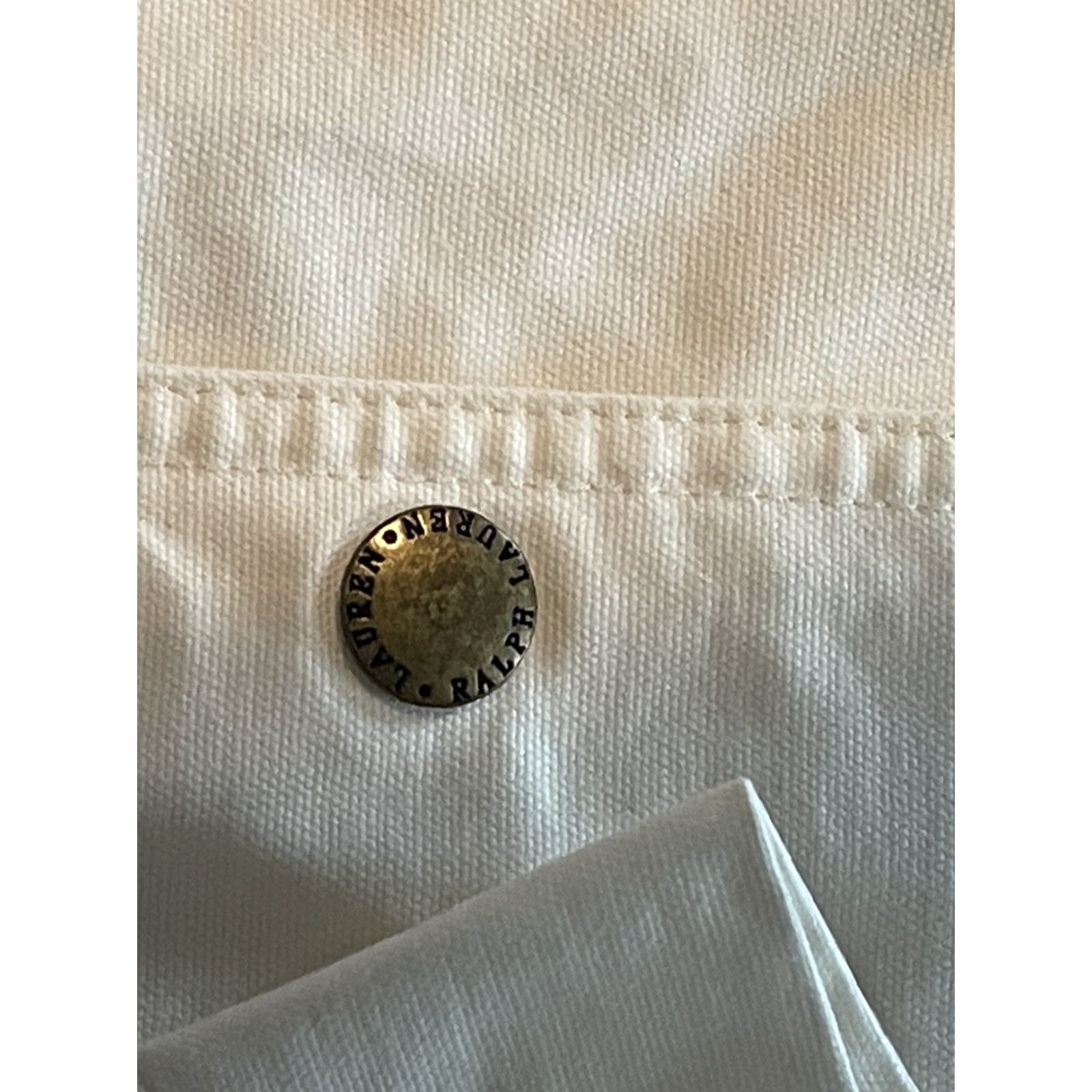 Ralph Lauren Lauren Ralph Lauren White Military Jacket Women's 2XL Cotton Solid Button Accents Size XXL / US 16-18 / IT 52-54 - 3 Thumbnail