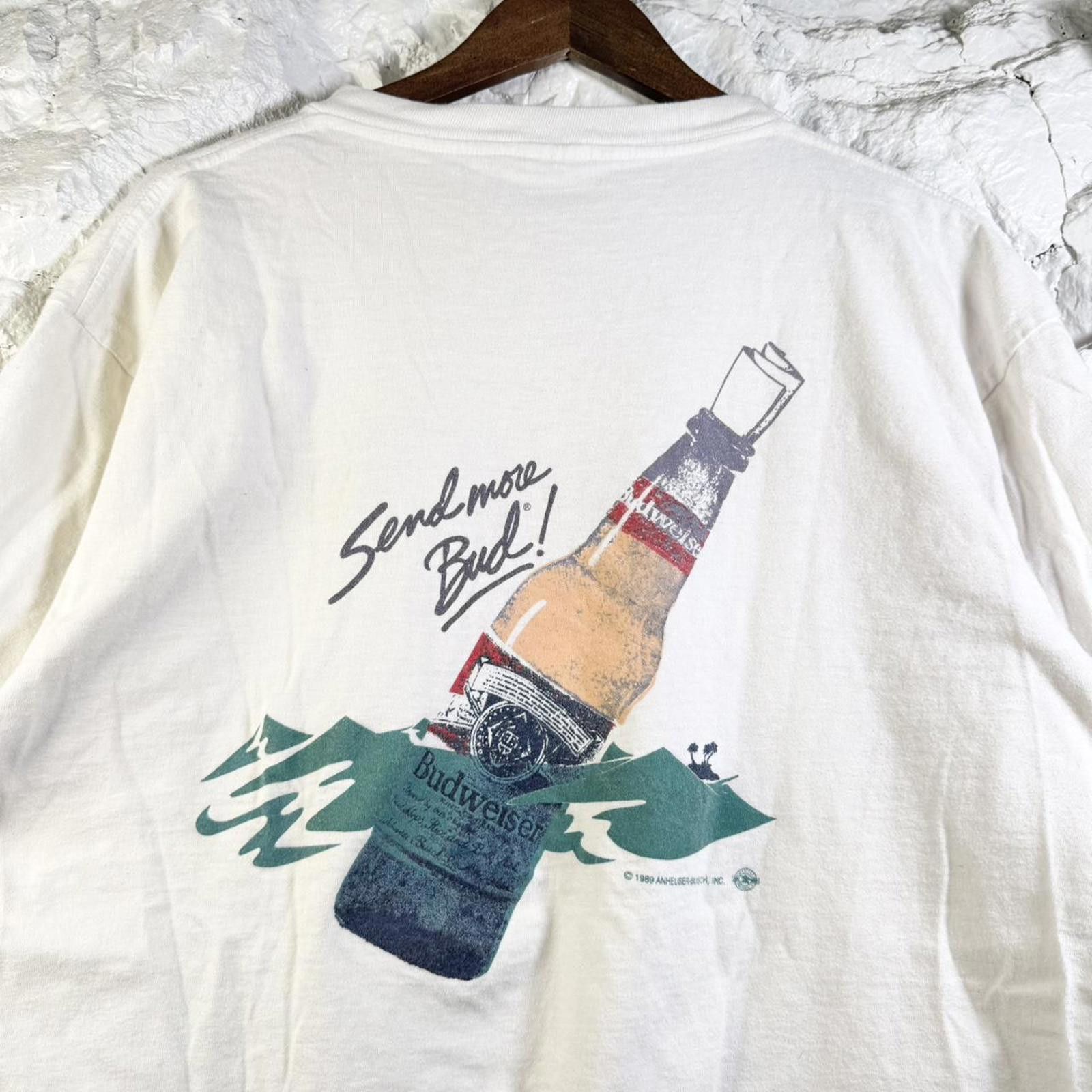 Budweiser Vintage 1989 Budweiser Standed Promo Tee Size XL Size US XL / EU 56 / 4 - 2 Thumbnail