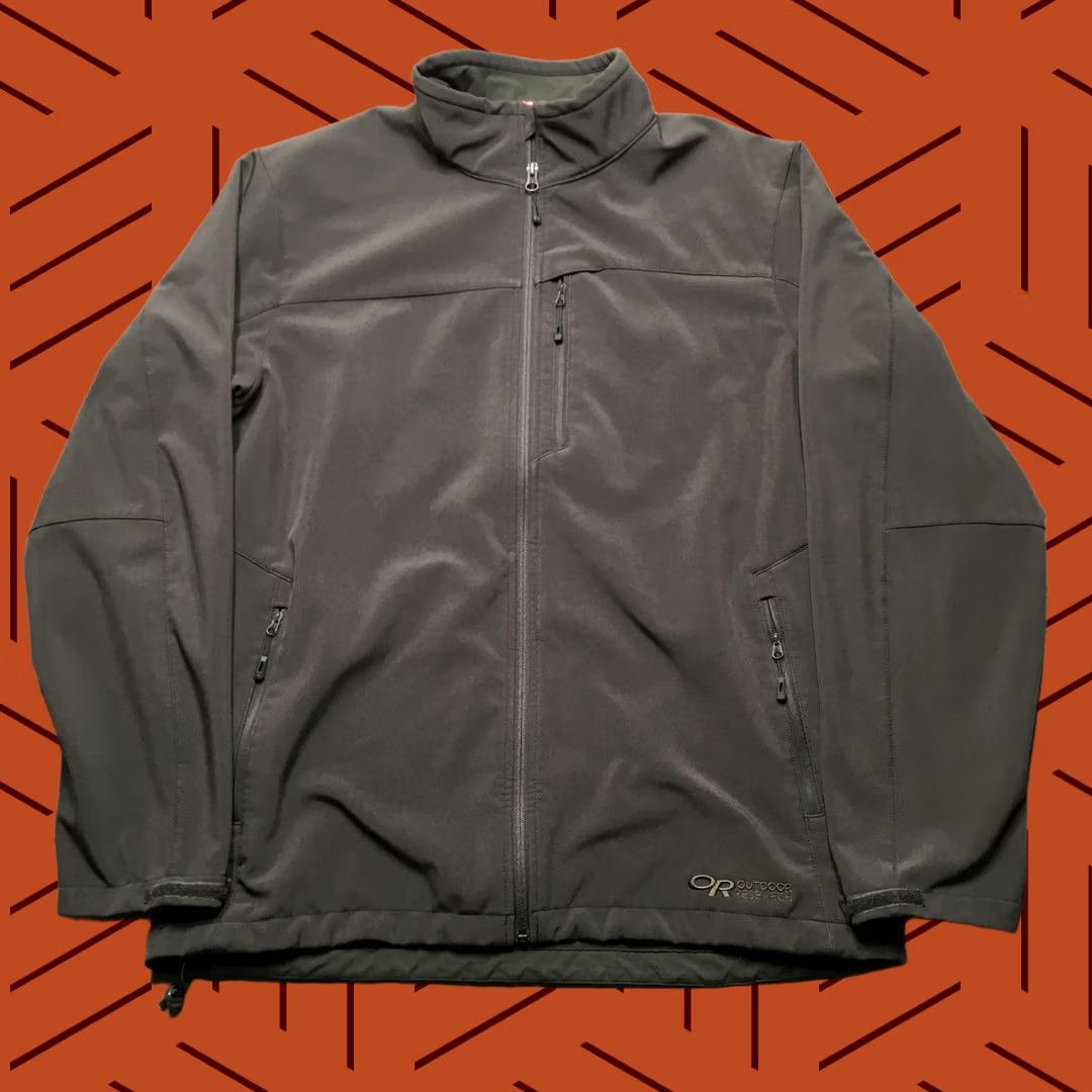 Outdoor Research Outdoor Research Transfer Jacket Mens XL Gray Softshell Lined Pockets Hiking F19 Mens Transfer Jacket Size US XL / EU 56 / 4 - 1 Thumbnail