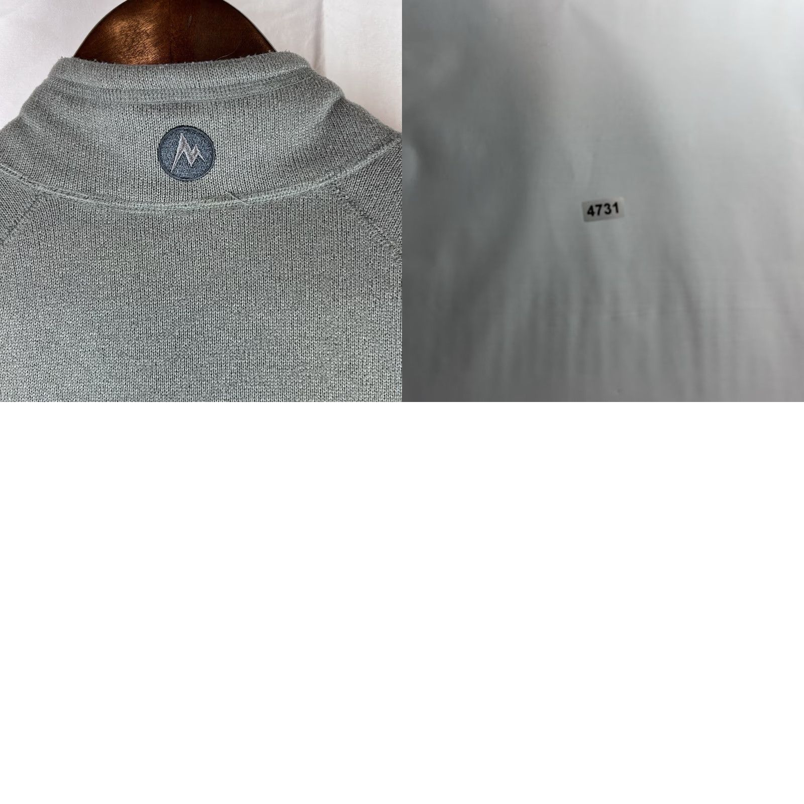 Marmot Marmot Sweater Mens XL Gray Knit 1/4 Zip Sweatshirt Pullover Fleece E71100 Size US XL / EU 56 / 4 - 9 Thumbnail
